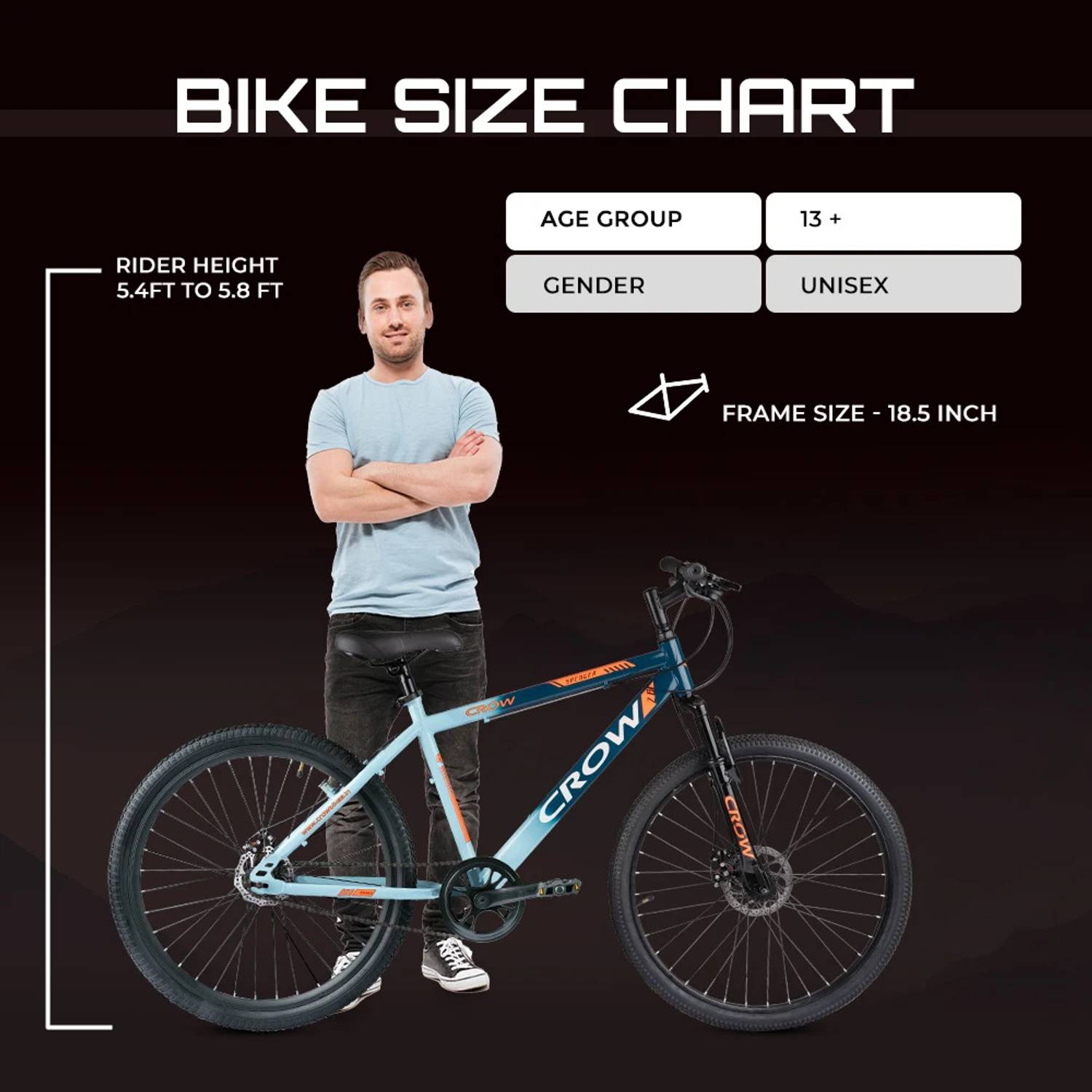 Crow Spencer Hawk Single Speed 27.5 inch Mountain Cycle - Image 4