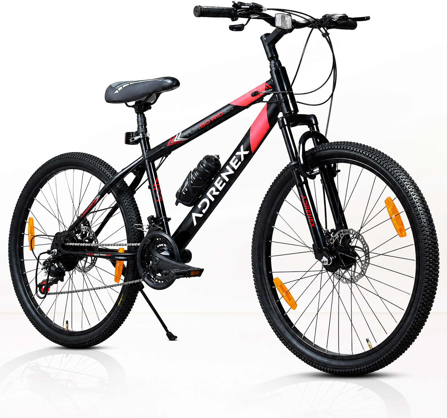 Image of Adrenex Turbo Rider 26T 7 Speed Cycle with Dual Disc Brakes, MTB Bike for Boys & Adults 26 T (inch) Mountain Cycle