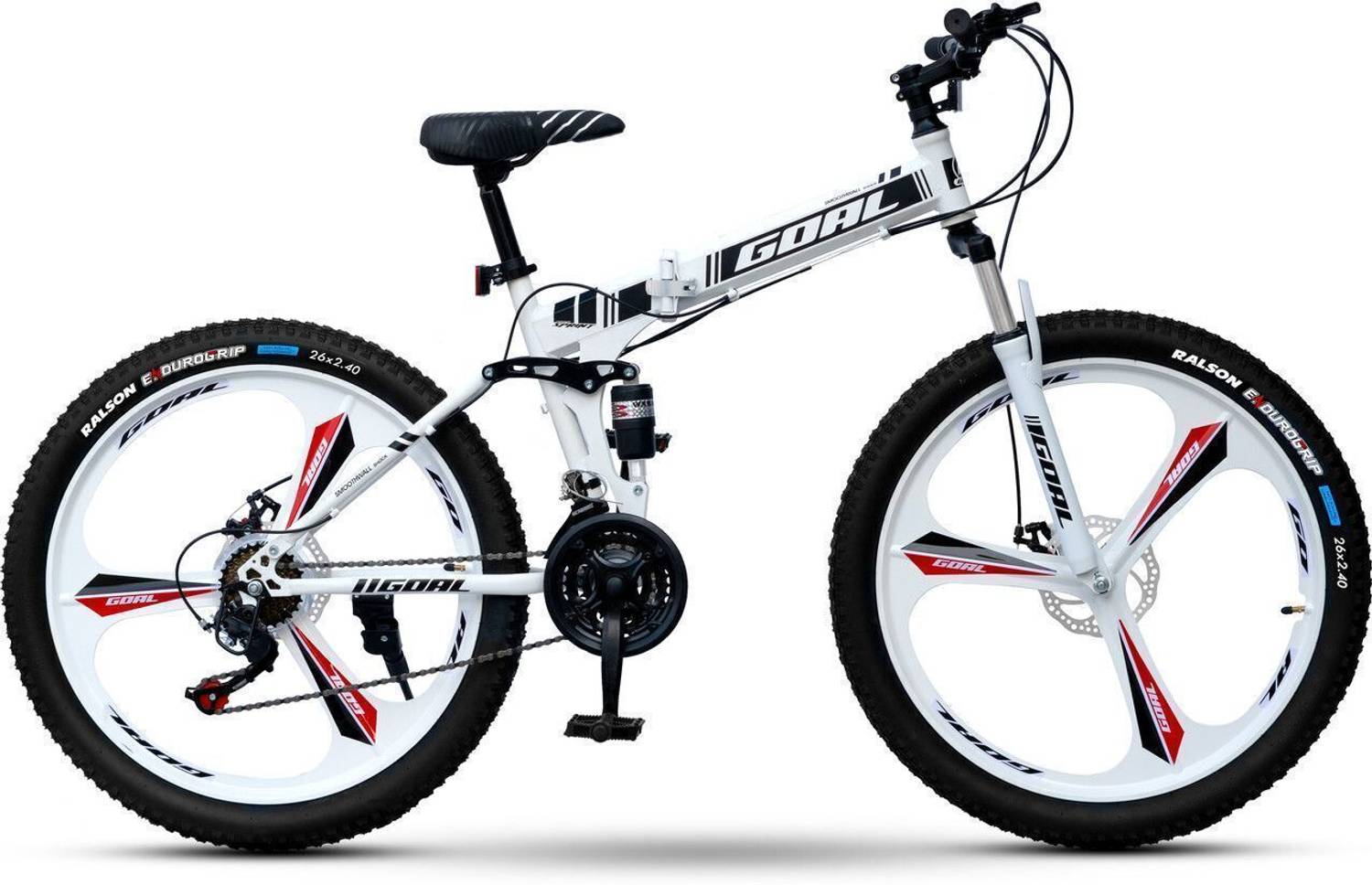 Goal 26T Folding Bike White - Image 2