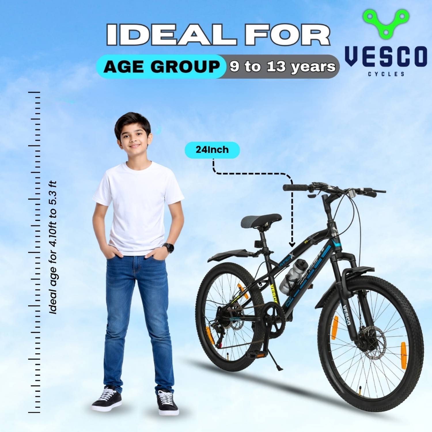 VESCO HYPER-X Kids 24T Mountain Cycle 7-Speed - Image 2