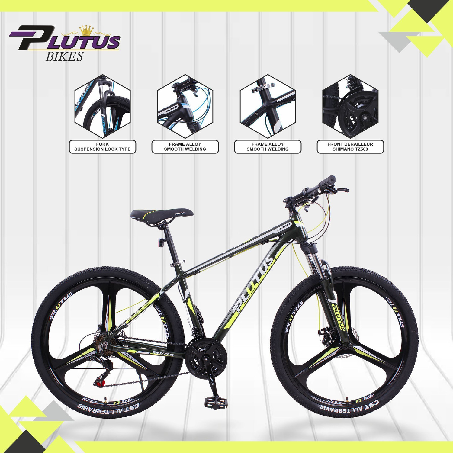 Image of PLUTUS Canyon Multispeed Magnesium Wheel with Alloy Frame Mountain Cycle 27.5 T (inch) Mountain Cycle