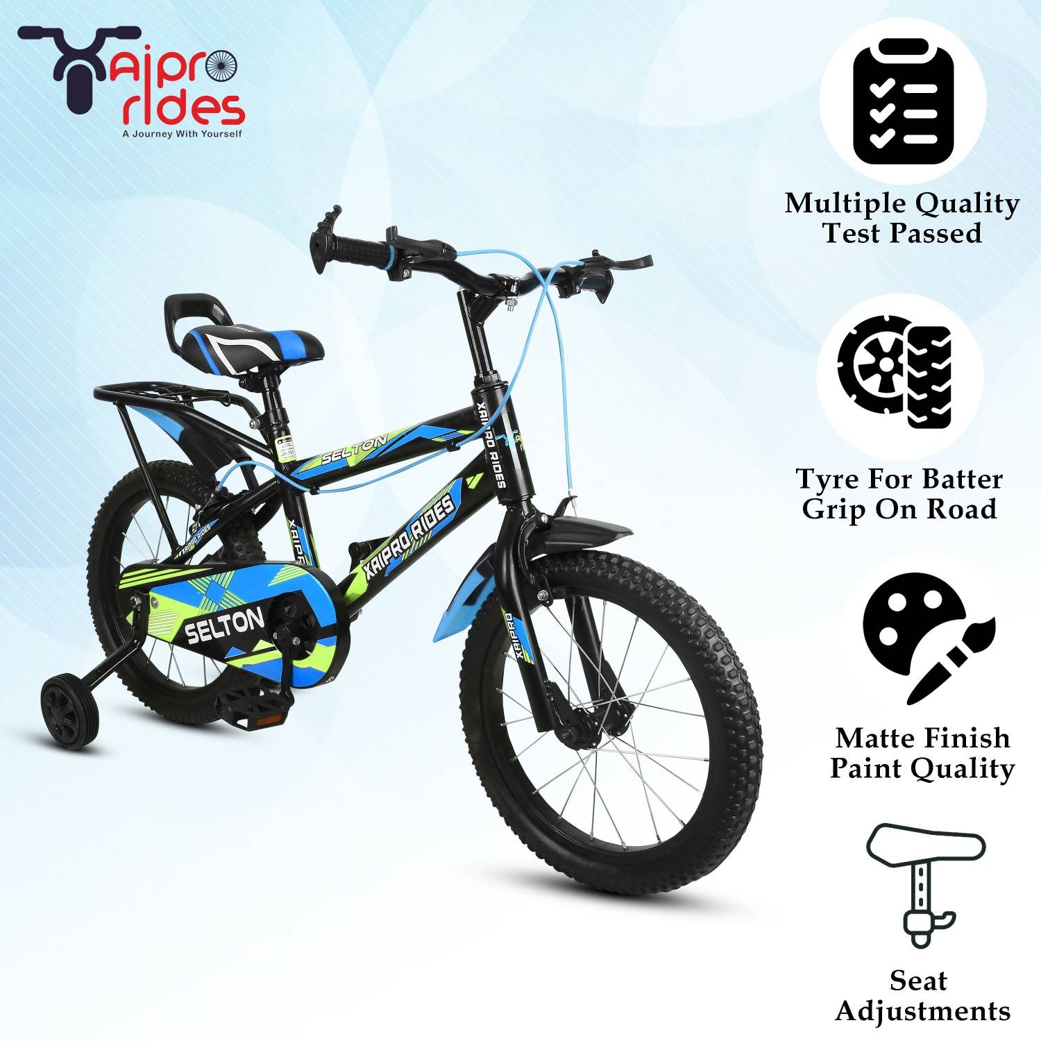 Xaipro Plus SELTON M-RIM Sky Blue BMX Cycle 16 Inch - Image 5