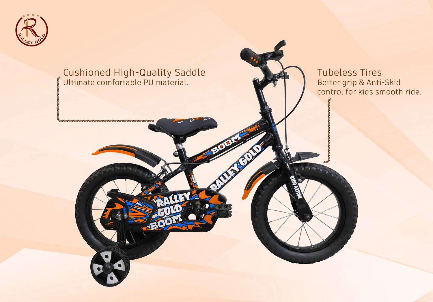 Ralley Gold BOOM 14T Kids Cycle 3-5 Years (90% Assembled) (Rider Height  3.3FT - 3.6FT) 14 T (inch) Hybrid Cycle/City Bike Price in India - Buy  Ralley Gold BOOM 14T Kids Cycle