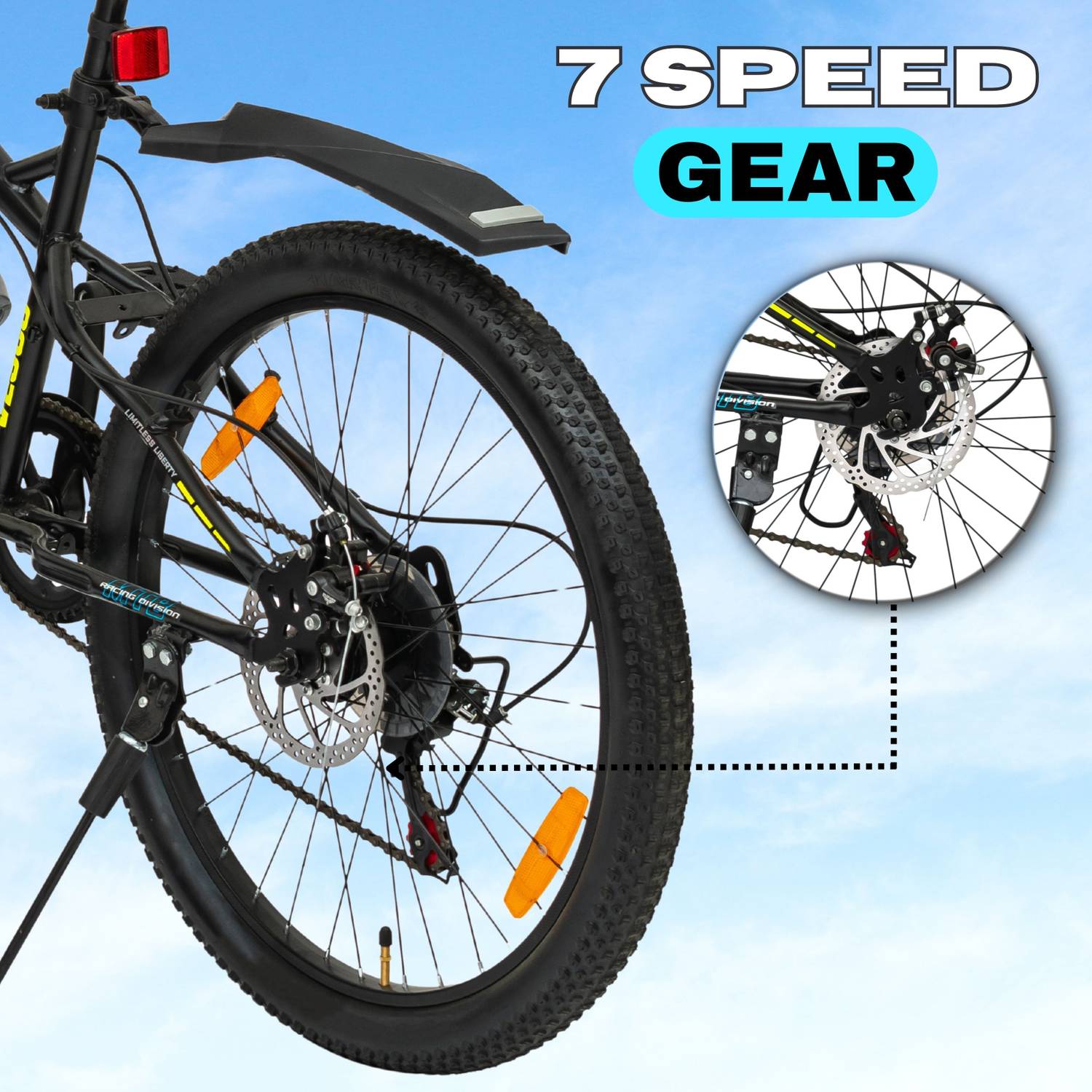 VESCO HYPER-X Kids 24T Mountain Cycle 7-Speed - Image 4