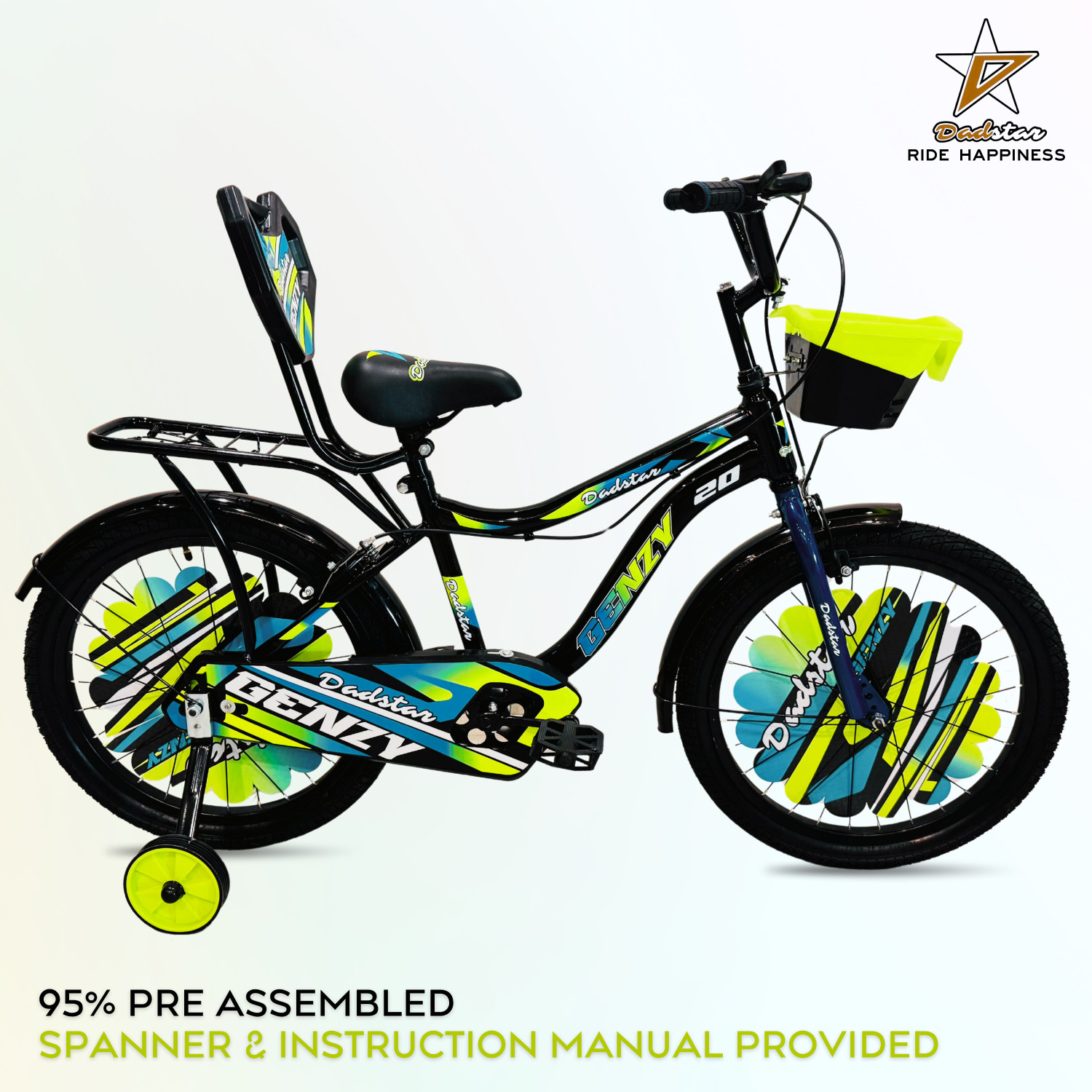 Image of DADSTAR GENZY 20 INCH BICYCLE SUITABLE FOR AGE 5 TO 10 YEARS KIDS 95% ASSEMBLED 20 T (inch) Road Cycle