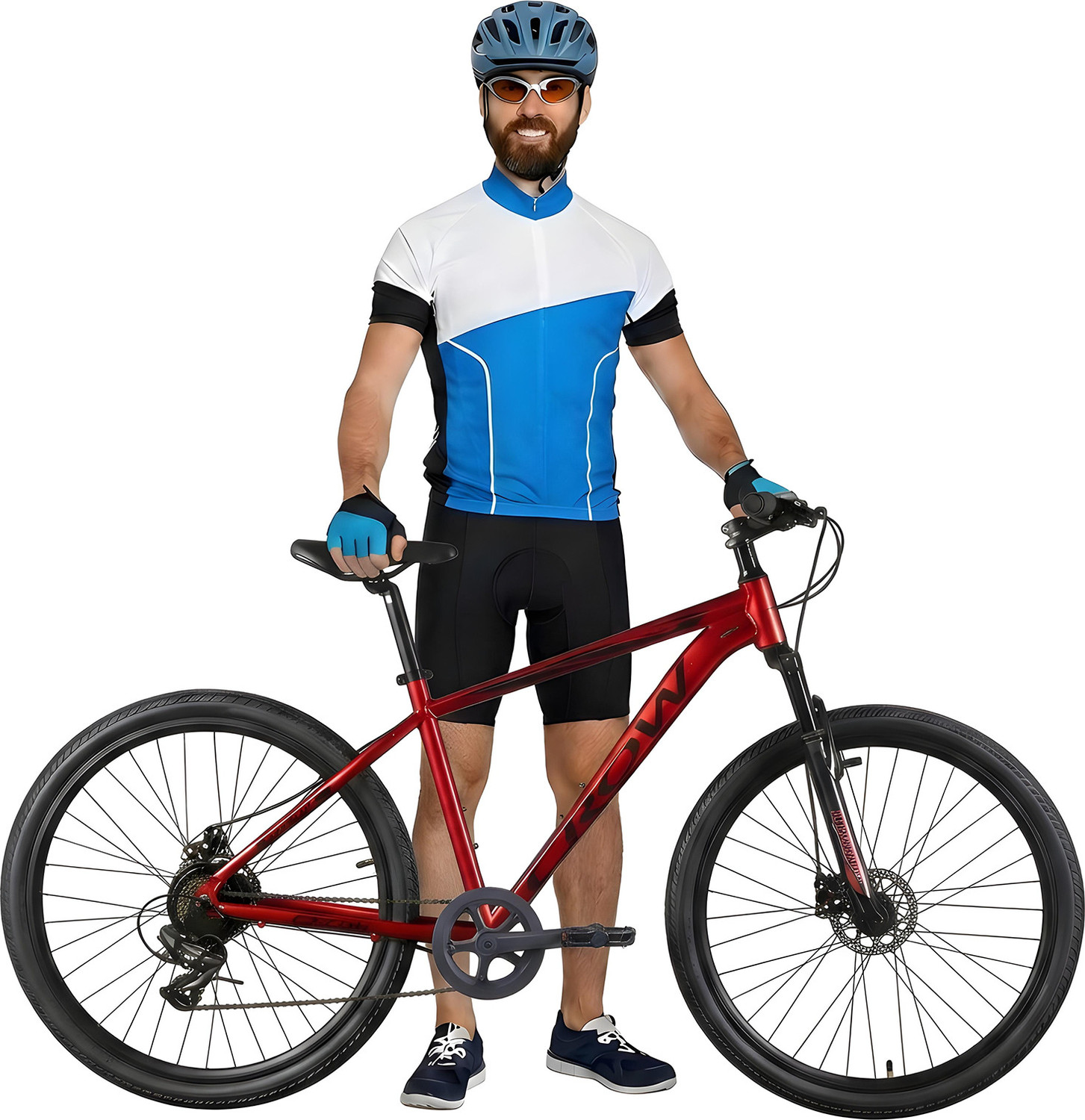 Image of Crow ROAD RUNNER 7 SPEED | 6061 ALLOY FRAME | SUSPENSION | 700C | Shimano Gears 700C T (inch) Hybrid Cycle /City Bike
