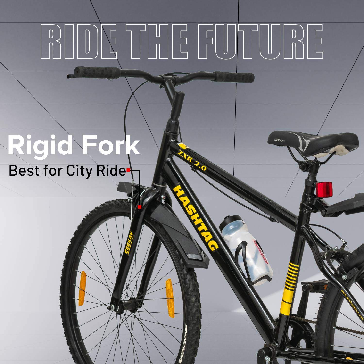 YR　5/4 TYKE TRAILS Geekay Hashtag ZXR 2.0 26T Single Speed Cycle black 26