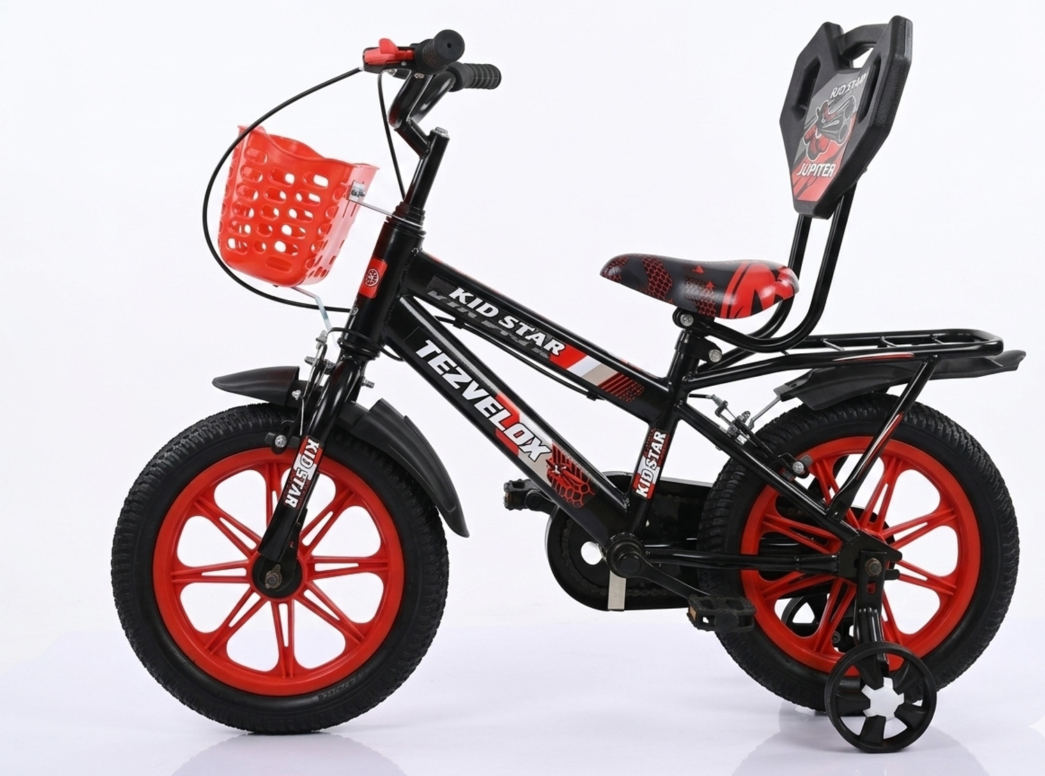 Image of Tezvelox Kid star premium 14 T (inch) Road Cycle (Single Speed, Black, Rigid)