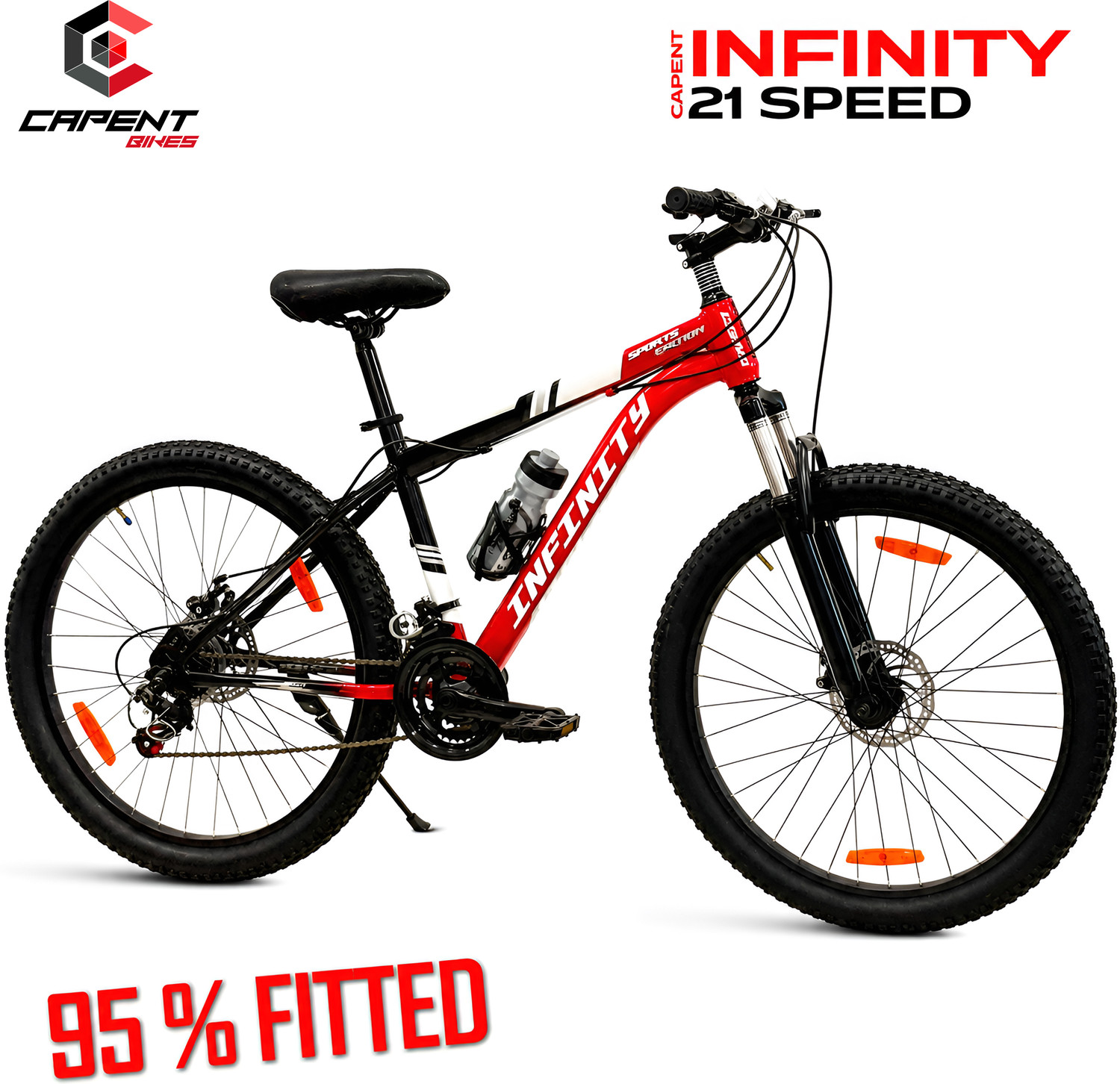 Image of CAPENT INFINITY 21 Speed Geared Mountain /MTB Cycle for Boys /Men 26 T (inch) Mountain Cycle