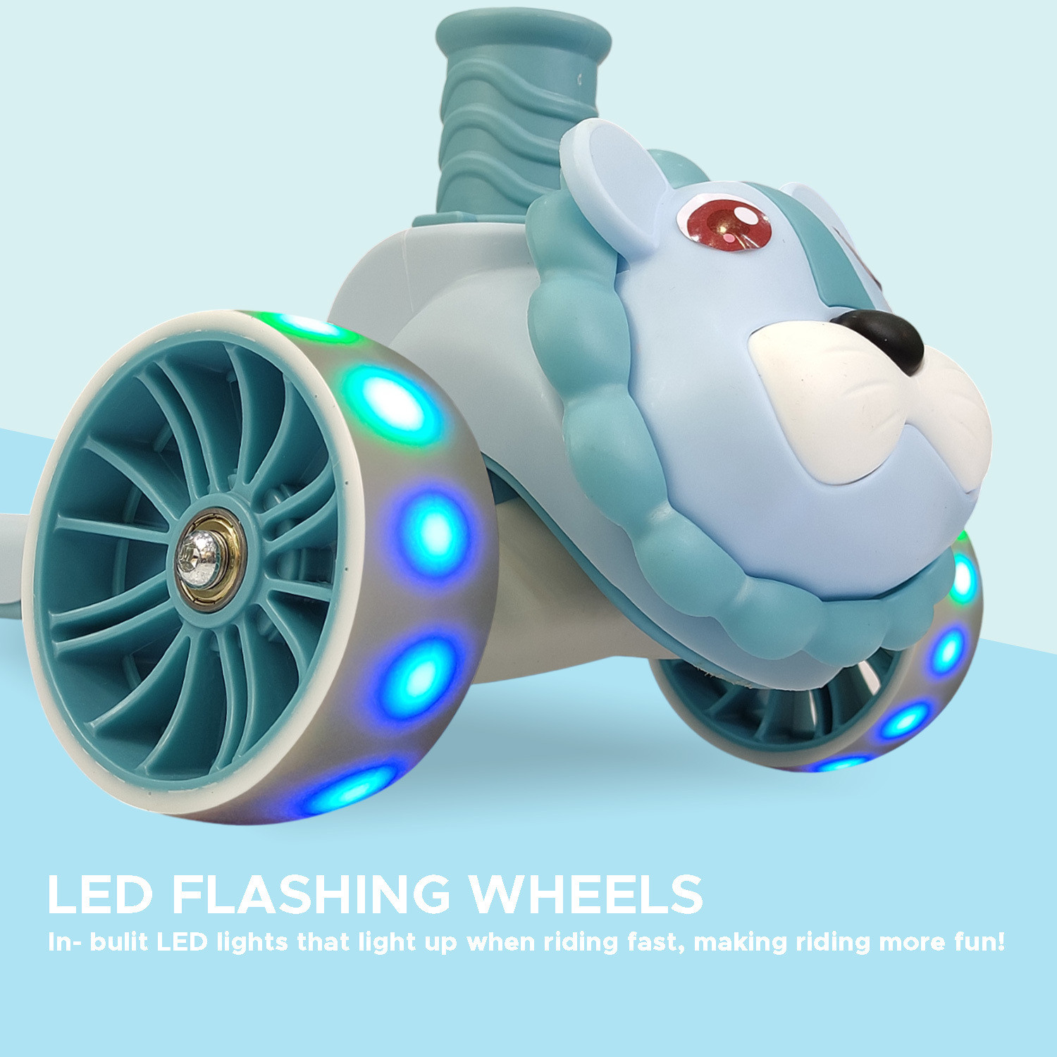 Image of Xaipro Premium Foldable Scooter With Led Light Heavy wheel 12 T (inch) Balance Bike