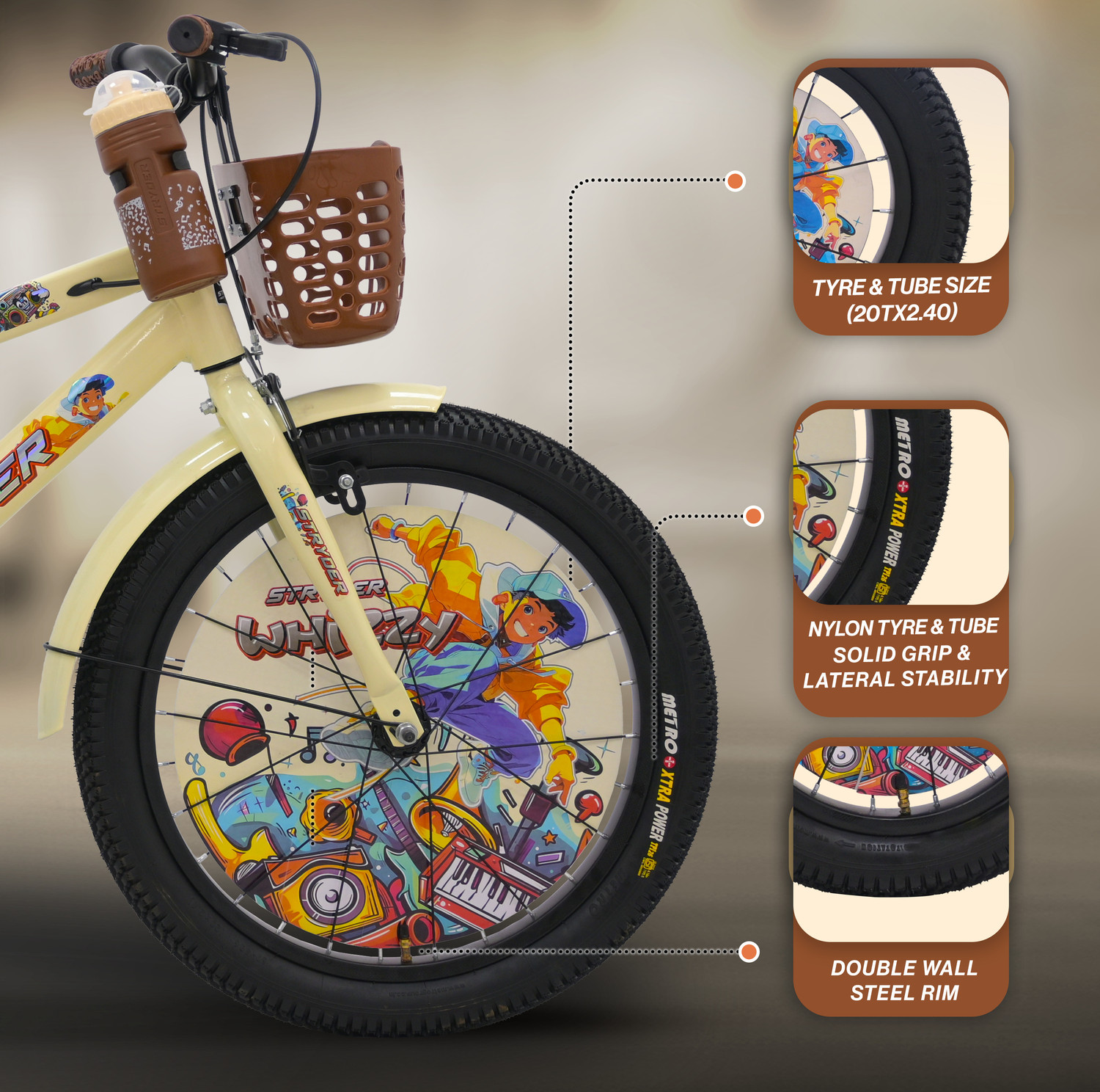 Image of STRYDER Whizzy 20 inch Kids Bicycle | 20 T (inch) BMX Cycle