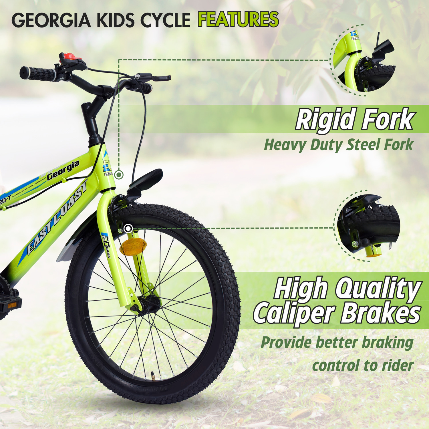 Image of EAST COAST Georgia 20T Kids (5 to 8 Years) Dual Shade 20 T (inch) Road Cycle