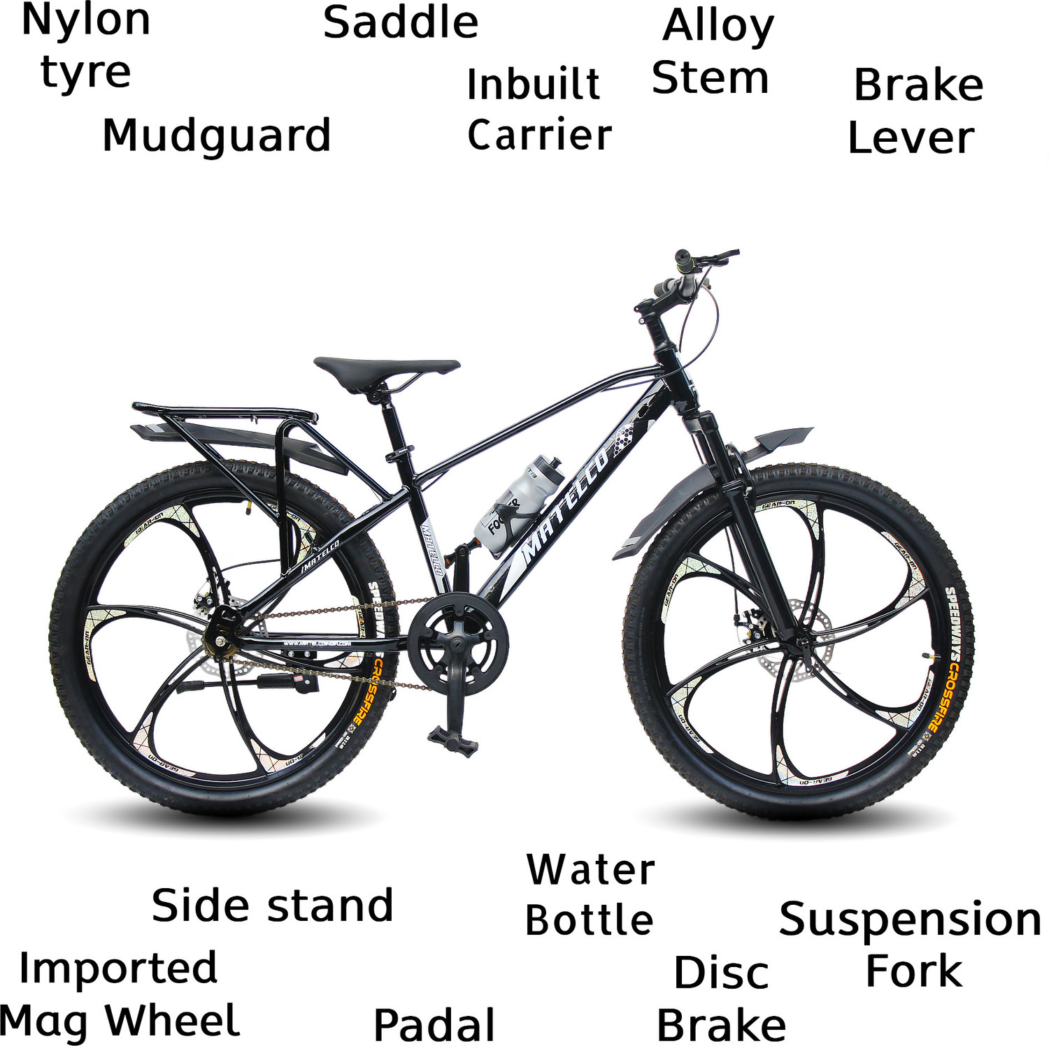 Image of MATELCO ULTRA IBC26 MAGWHEEL WITH DISC BRAKE 26 T (inch) Mountain Cycle