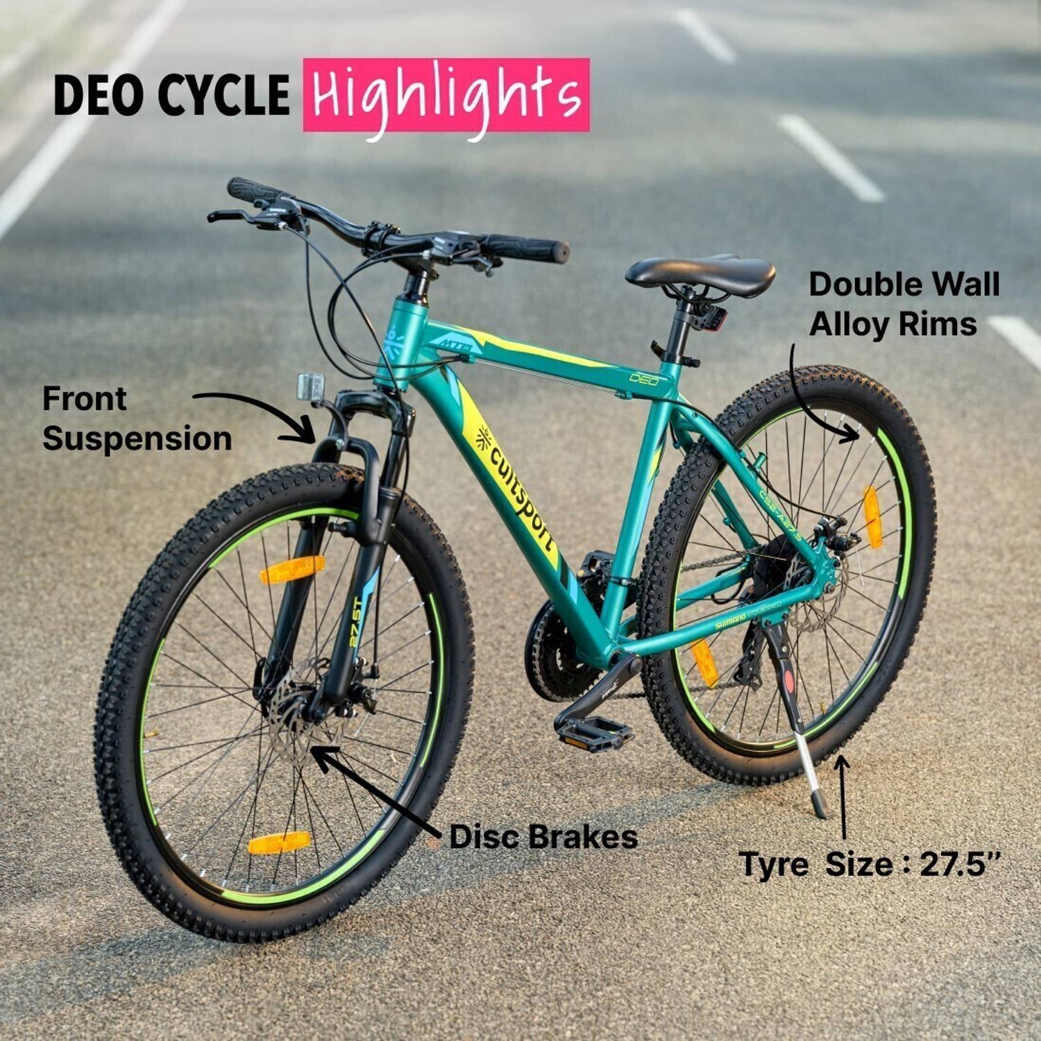 Cultsport by Cult Deo Shimano Geared for Men with Alloy Frame