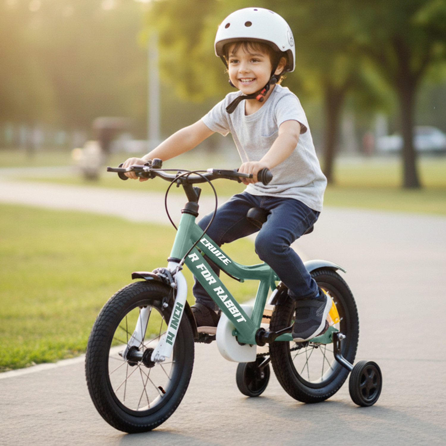 Image of R for Rabbit Cruize Bicycle for Kids 16'' Cycle for 4-7 Years, Training Wheels| 90% Assembled 16 T (inch) Road Cycle