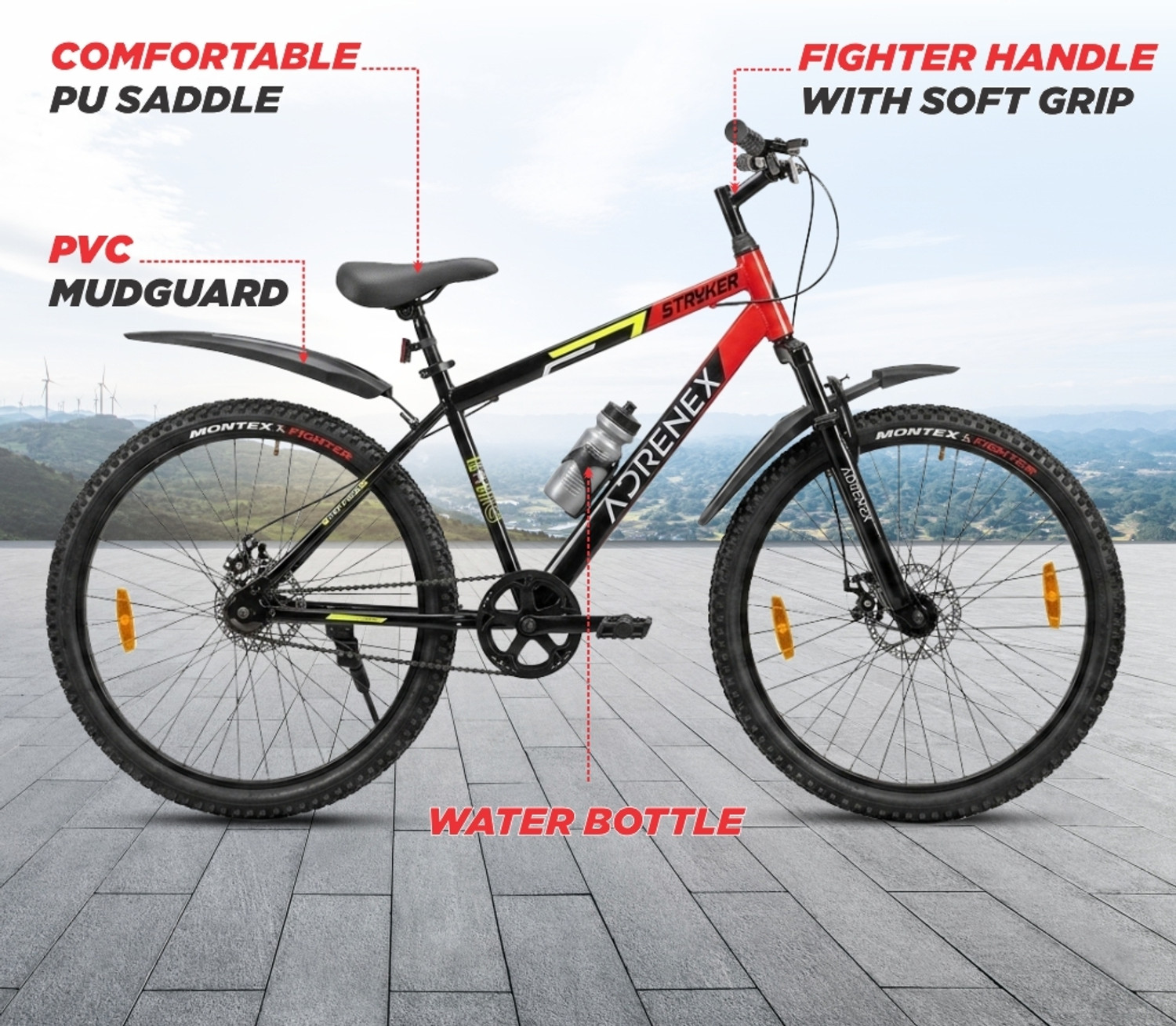Image of Adrenex Stryker 26T FXDD | 85% Pre- Assembled | 26 T (inch) Mountain Cycle