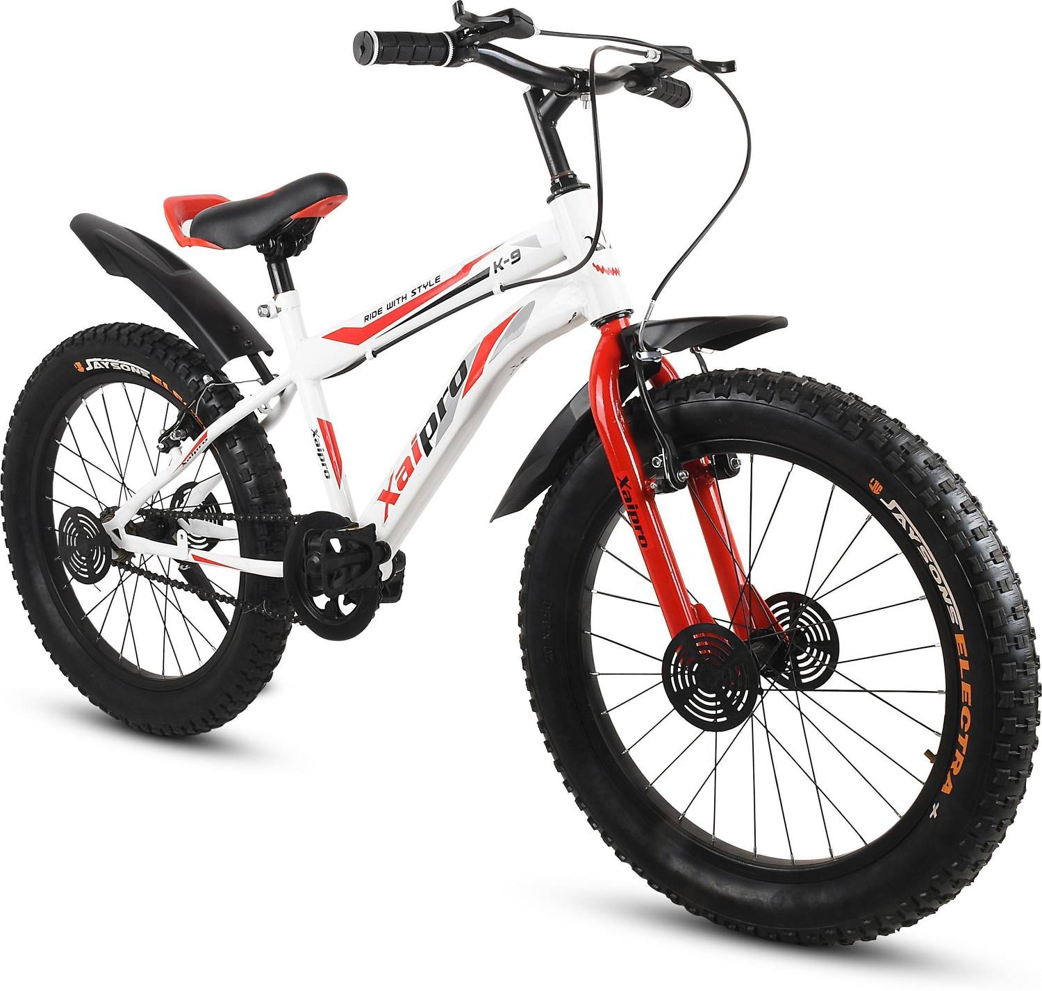 Xaipro 20T K-9 300 WHITE-RED CYCLE FOR KIDS 20 T (inch) BMX Cycle