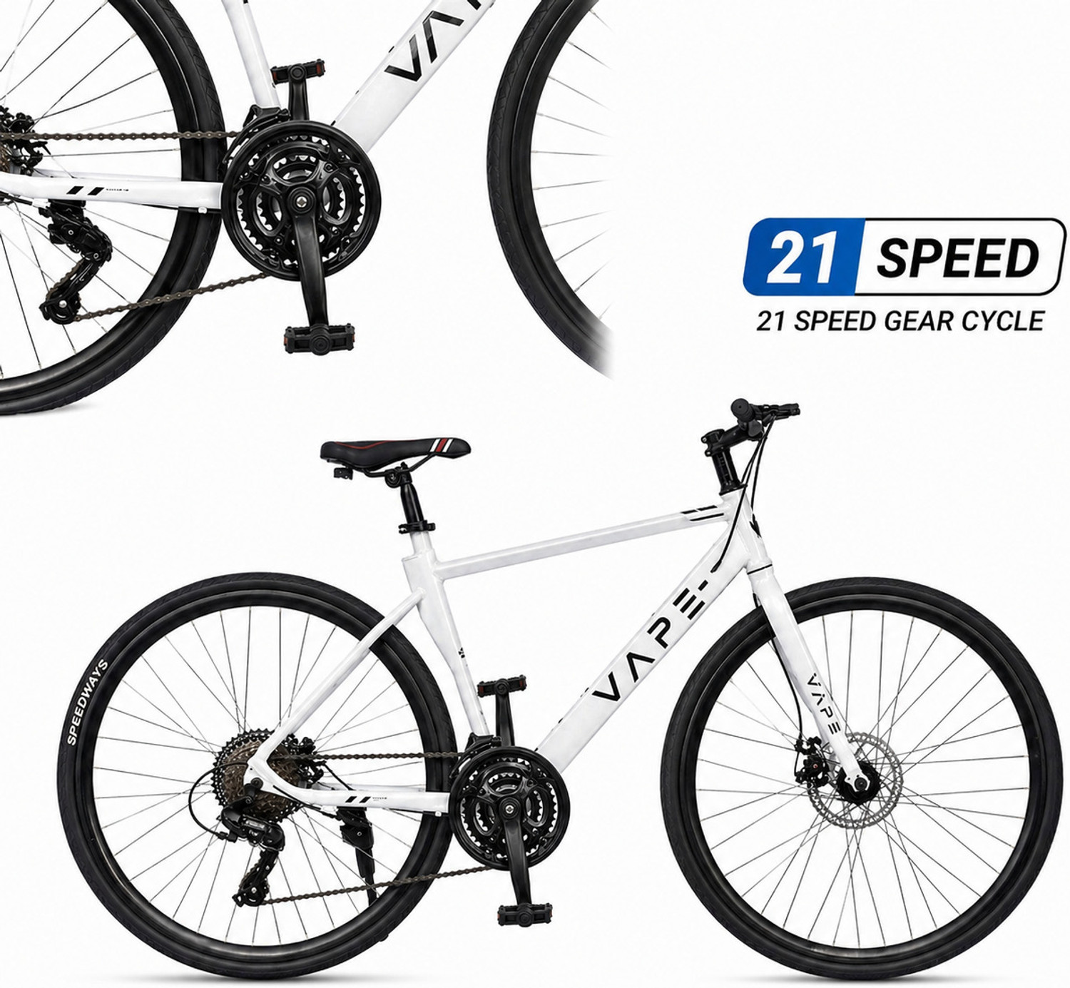 Image of GOAL 700C IMPORTED FRAME|| 21 GEAR MULTISPEED|| DOUBLE DISC 700C T (inch) Hybrid Cycle /City Bike