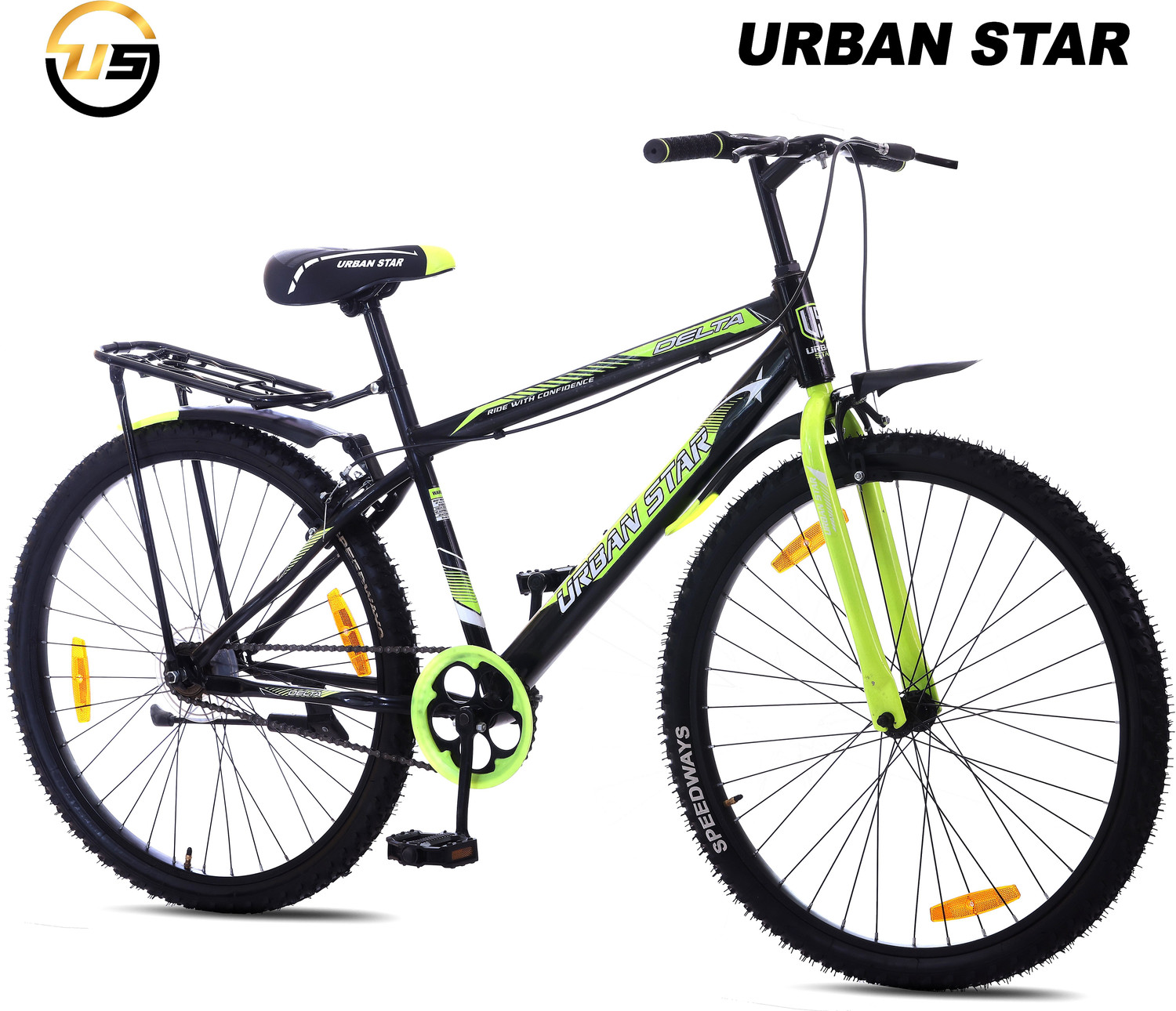 Image of Urban Star 26T IBC CYCLE | CITY BIKE | INBUILT CARRIER | PREMIUM QUALITY | SEMI ASSEMBLED | 26 T (inch) Road Cycle