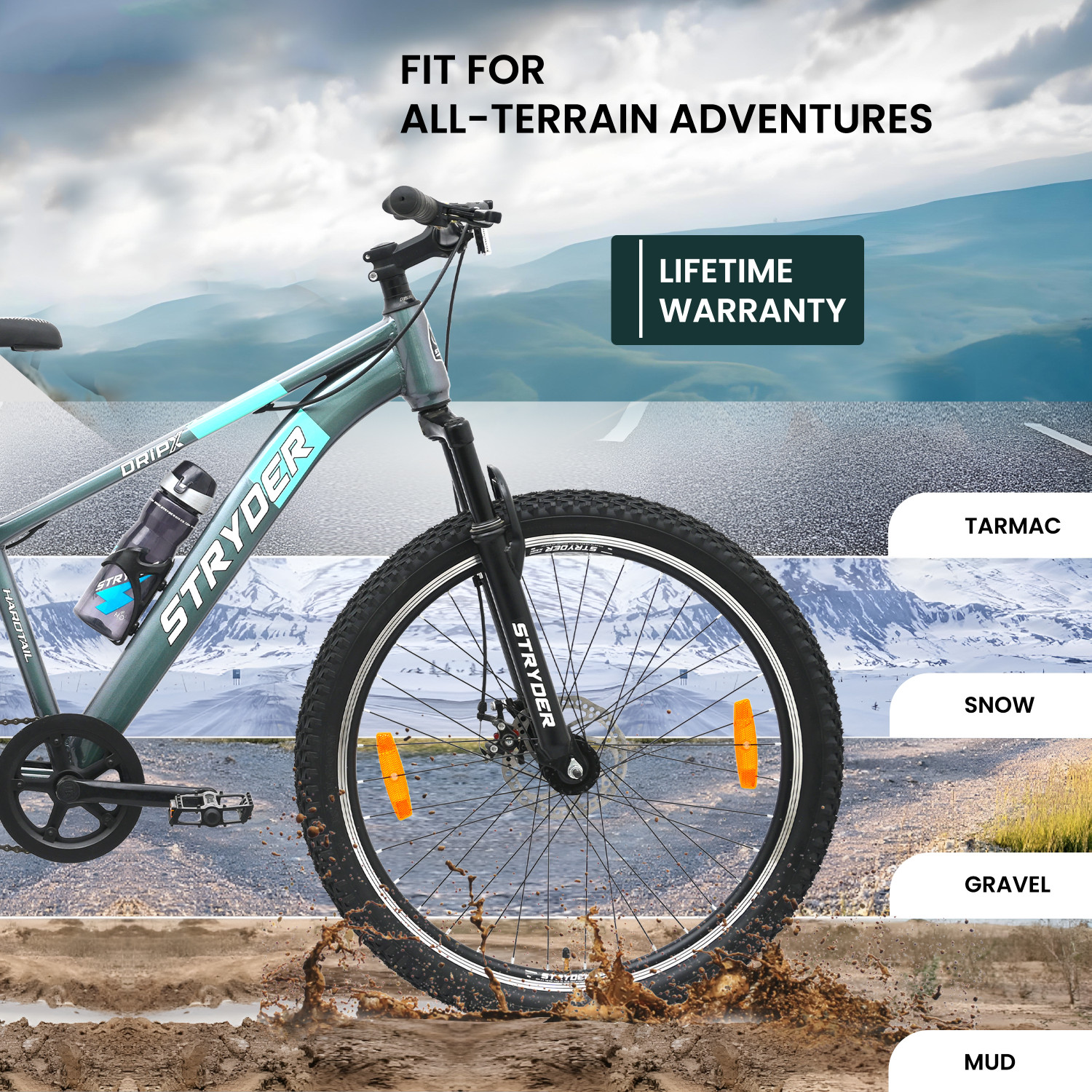 Image of STRYDER 27.5 inch DRIPX Single Speed Bicycle | Durable & Stylish Ride 27.5 T (inch) Mountain Cycle
