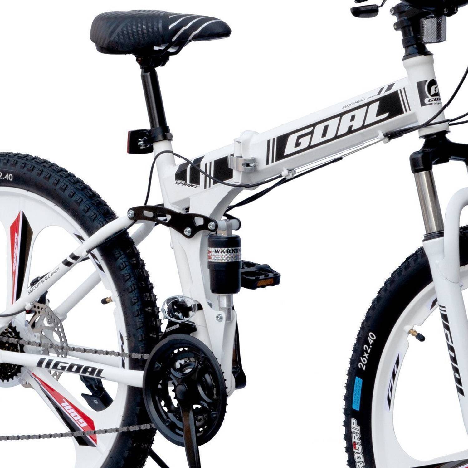 Goal 26T Folding Bike White - Image 3