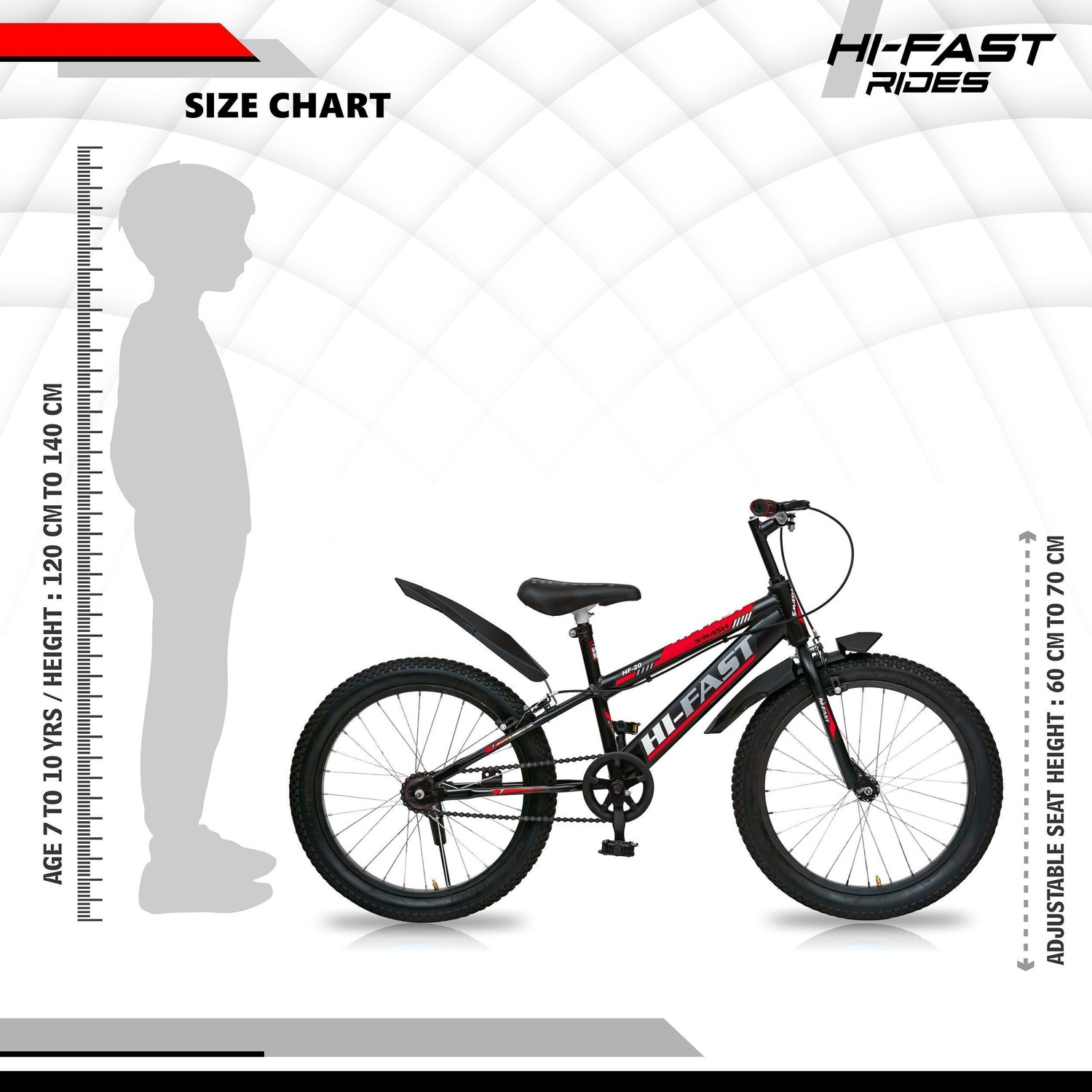 Image of Hi-Fast Smassh Sports Cycle For 7 To 10 Years Boys & Girls (85% Assembled) 20 T (inch) Road Cycle