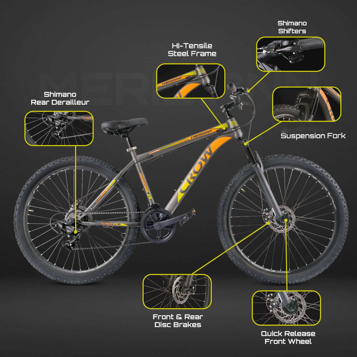 Crow Meridian 7 Speed Mountain Cycle - Image 2