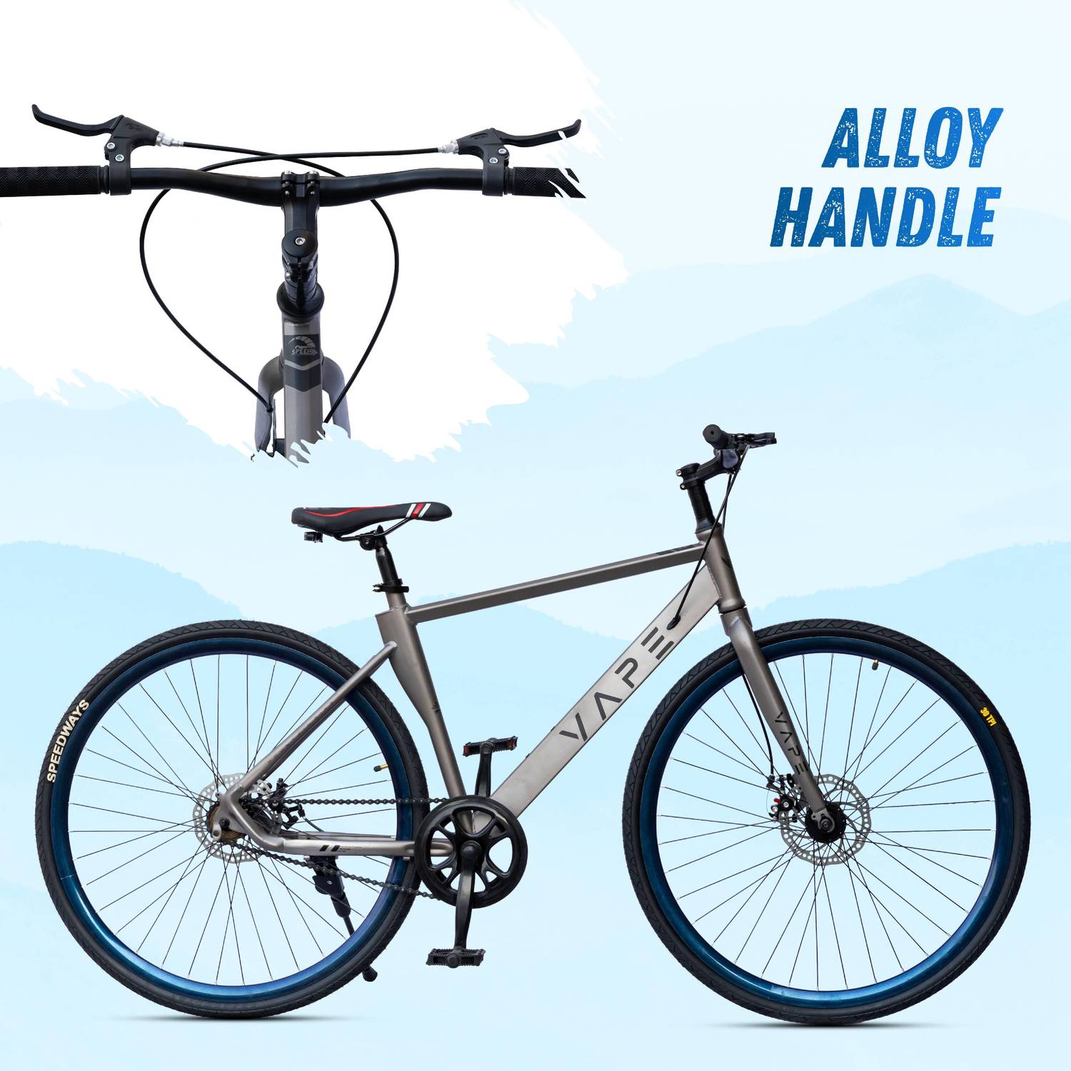 GOAL VAPE 700C SingleSpeed Hybrid Bicycle - Image 4