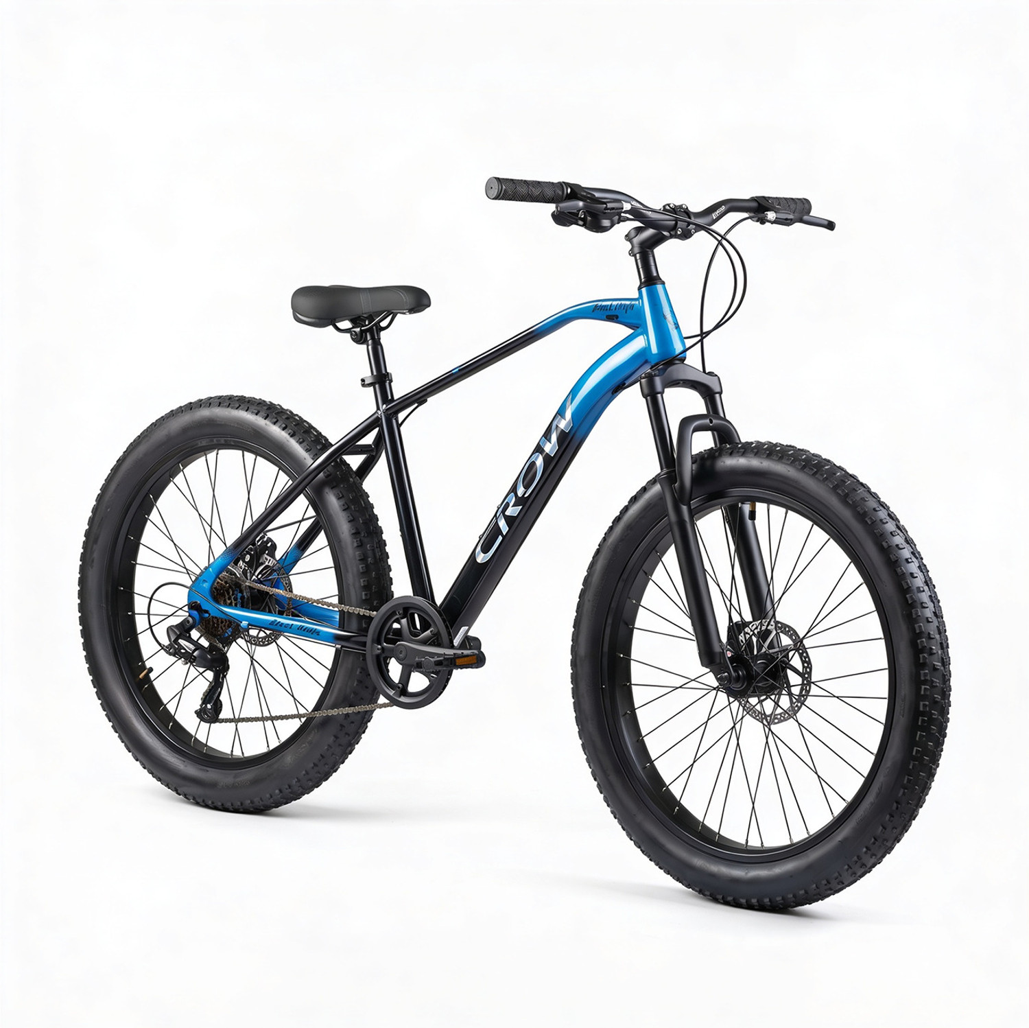 Image of Crow BLACK NINJA 7 SPEED|FAT BIKE|FRONT SUSPENSION|DUAL DISC BRAKE 26 T (inch) Mountain Cycle