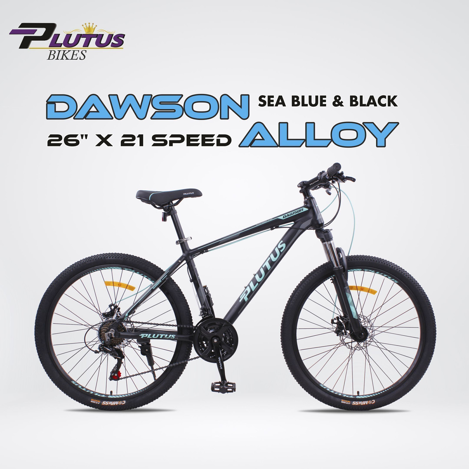 Image of PLUTUS Dawson MTB Cycle with 21 Gears, Dual Disc Brake, Alloy Frame Cycle for Adult 26 T (inch) Mountain Cycle