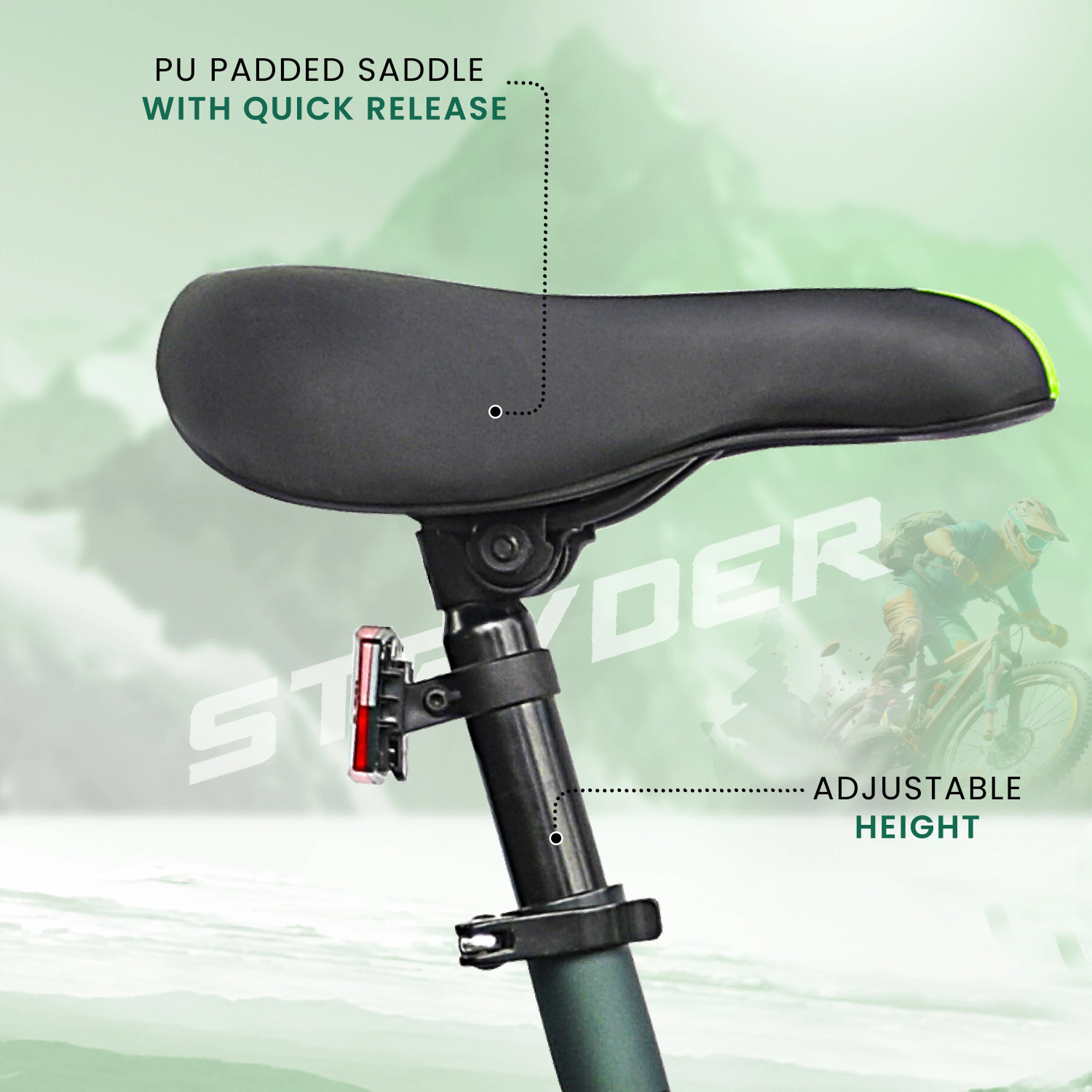 Image of STRYDER Magnet 26 inch Single Speed Bicycle with Disc Brakes & Front Suspension | 26 T (inch) Mountain Cycle