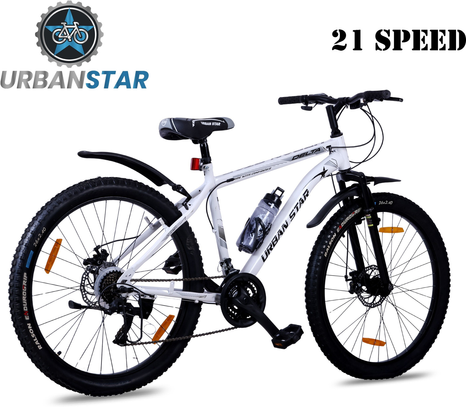 Image of Urban Star DELTA | 21 SPEED | DUAL DISC | FRONT SUSPENSION | SEMI FITTED | FOR 13+ & ADULTS 26 T (inch) Mountain Cycle