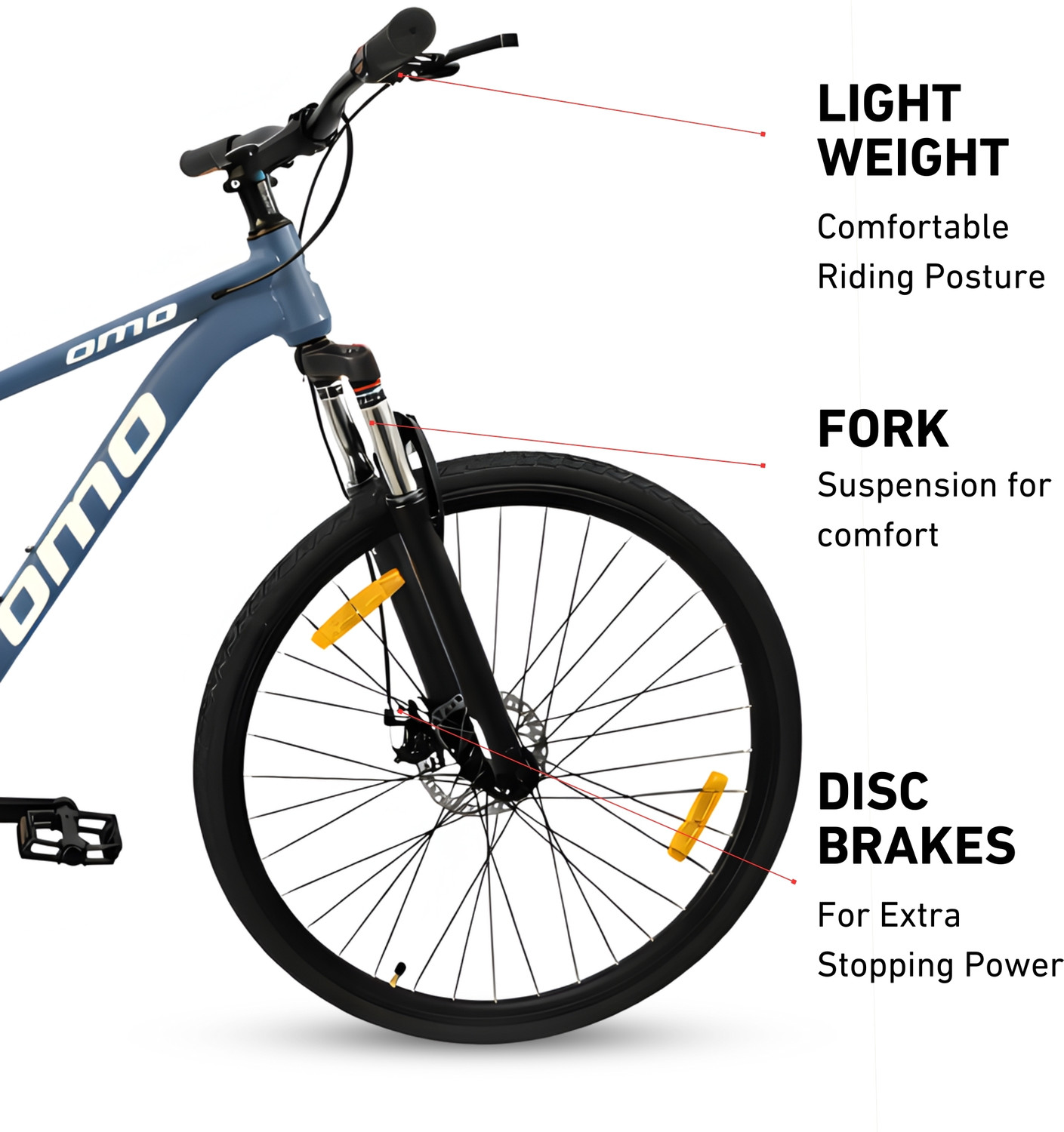 Image of OMO Coorg Lite Without Gear 700C T (inch) Hybrid Cycle /City Bike