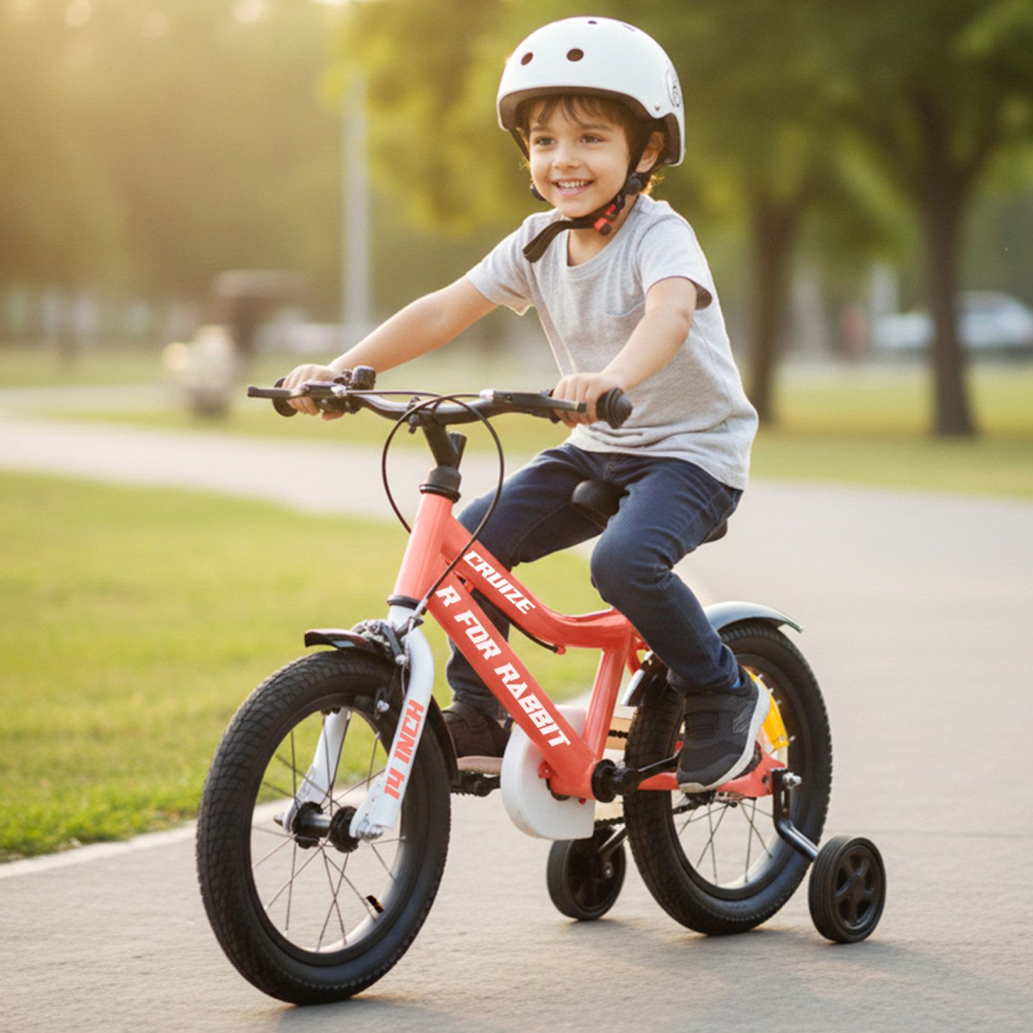Image of R for Rabbit Cruize Bicycle for Kids 16'' Cycle for 4-7 Years, Training Wheels| 90% Assembled 16 T (inch) Road Cycle