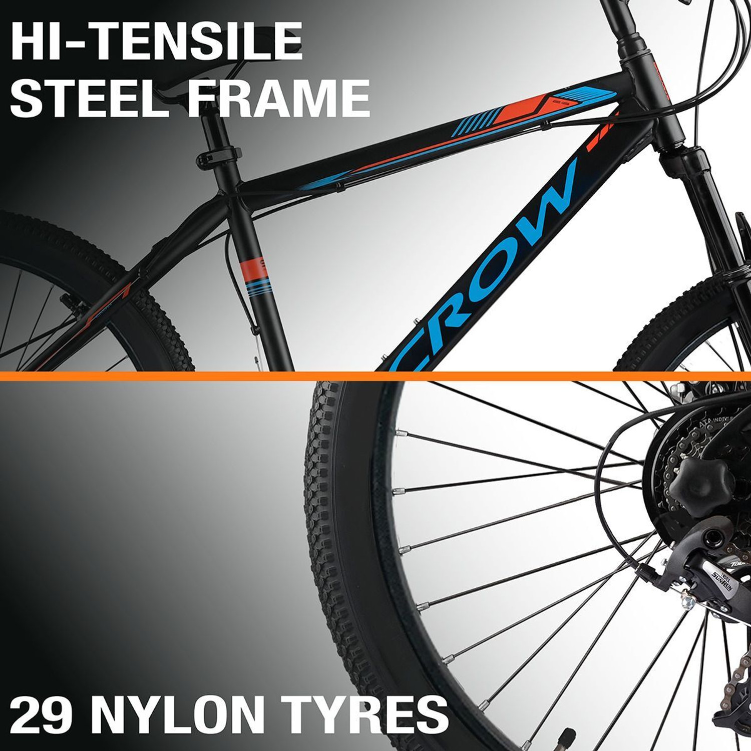 Image of Crow GLOBETROTTER 21 SPEED|FRONT SUSPENSION FORK|DUAL DISC BRAKE|geared 27.5 T (inch) Mountain Cycle