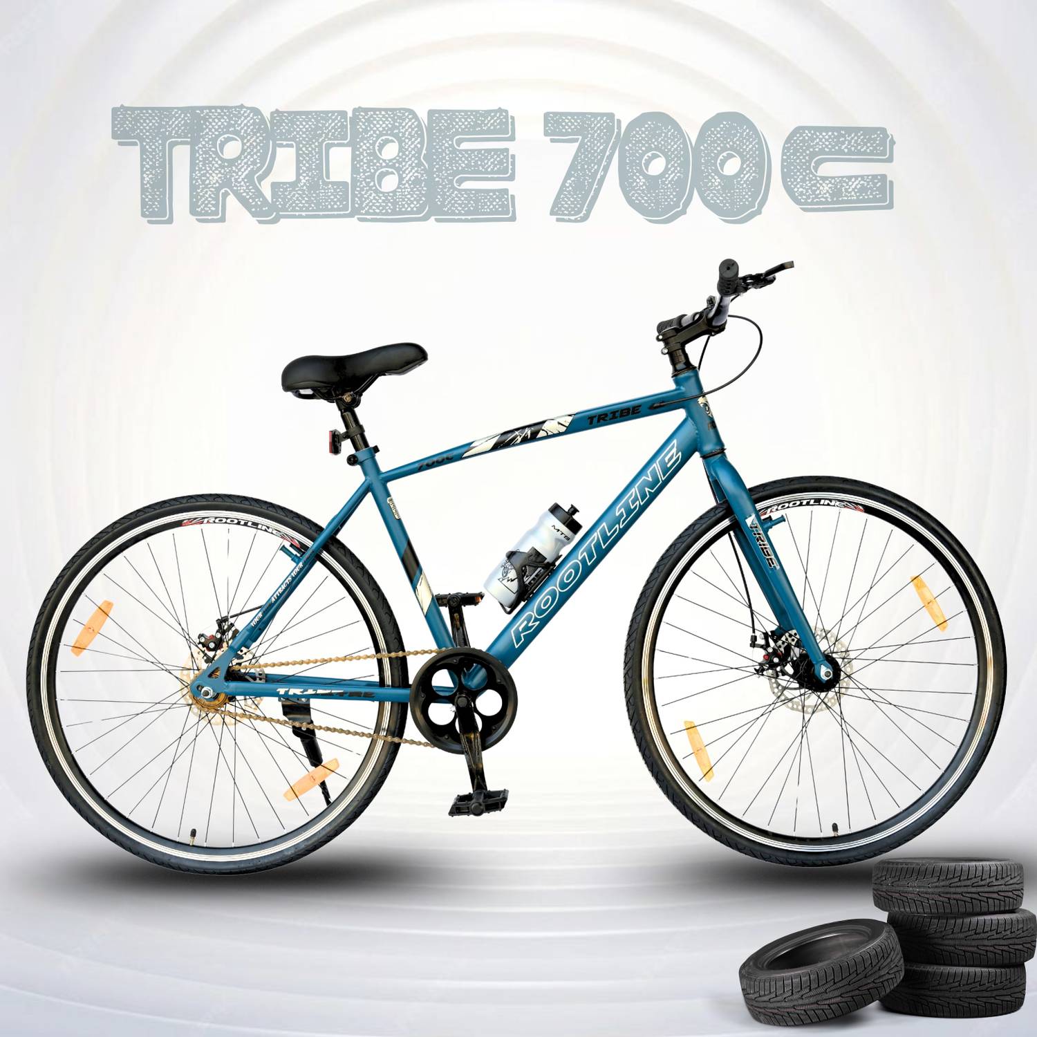 ROOTLINE TRIBE 700C Hybrid Single Speed Metallic Blue - Image 1