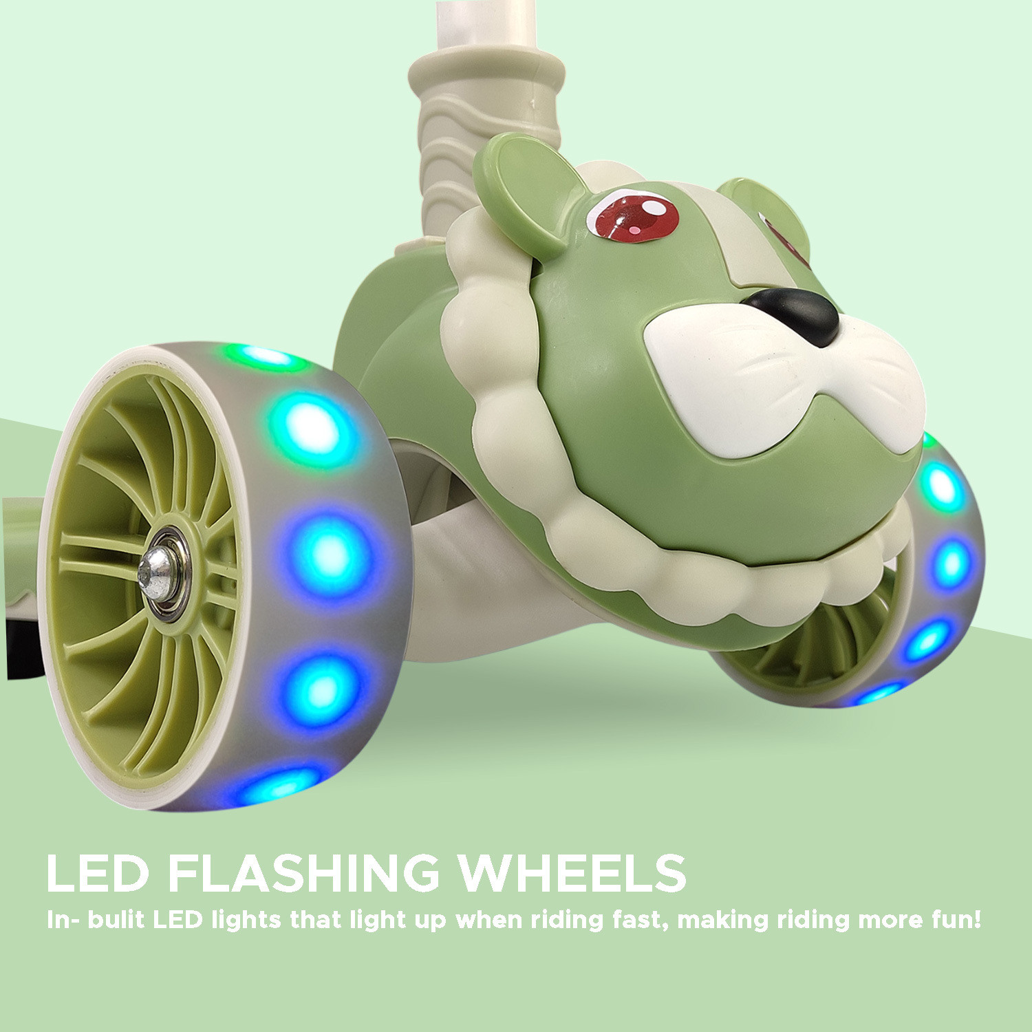 Image of Xaipro Premium Foldable Scooter With Led Light Heavy wheel 12 T (inch) Balance Bike
