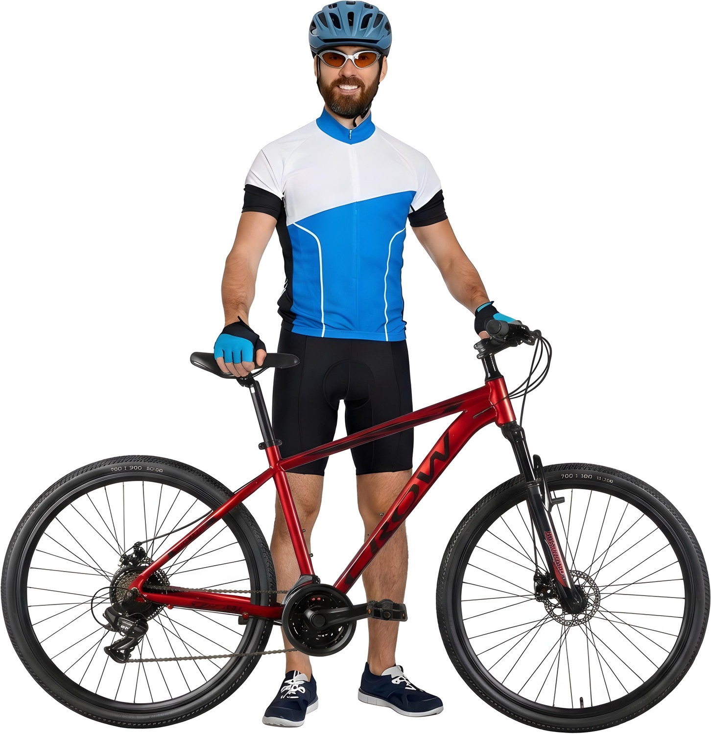 Image of Crow ROAD RUNNER 21 SPEED | 6061 ALLOY FRAME | SUSPENSION | 700C | Shimano Gears 700C T (inch) Hybrid Cycle /City Bike