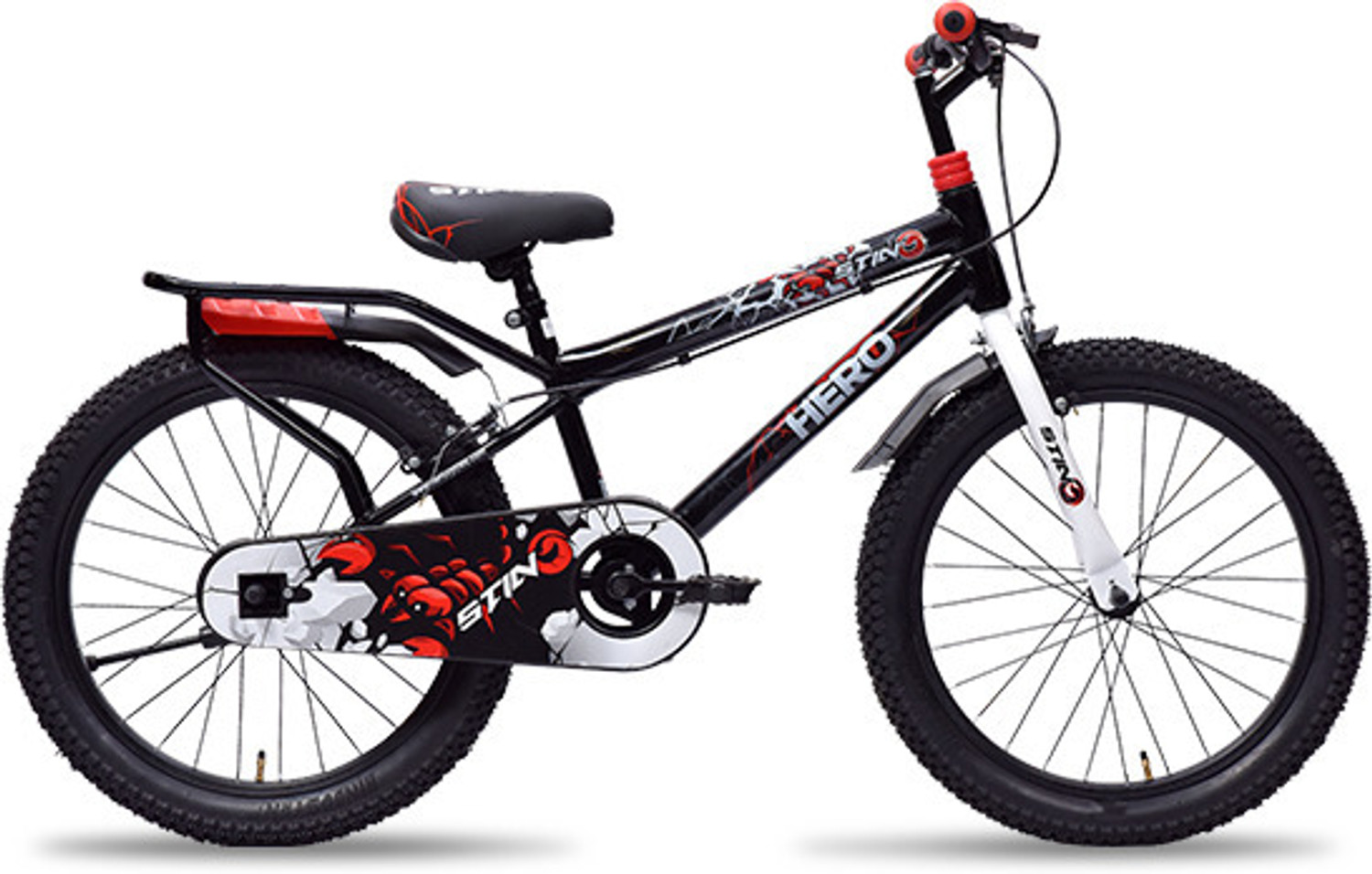 Image of HERO CYCLES STING | NON-SUSPENSION| SEMI FAT TYRES 20*2.40|POWER Brakes]Wheel Size 20 T (inch) BMX Cycle