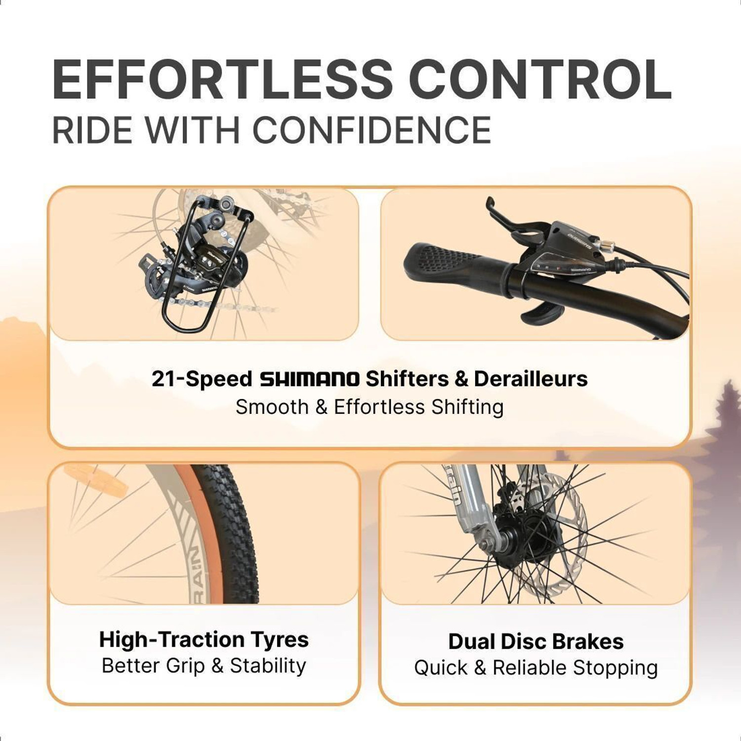 Image of Urban Terrain Aeroblast 29T Alloy MTB Cycles Shimano Geared for Men with Dual Disc Brake 29 T (inch) Road Cycle
