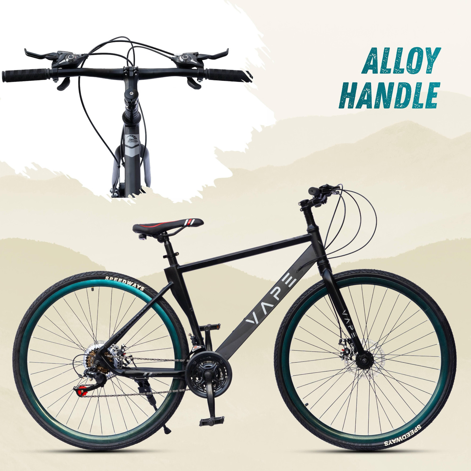 Image of GOAL 700 C mountain bike|| Imported frame || Double Disc Hybrid Cycle /City Bike 700C T (inch) Hybrid Cycle /City Bike