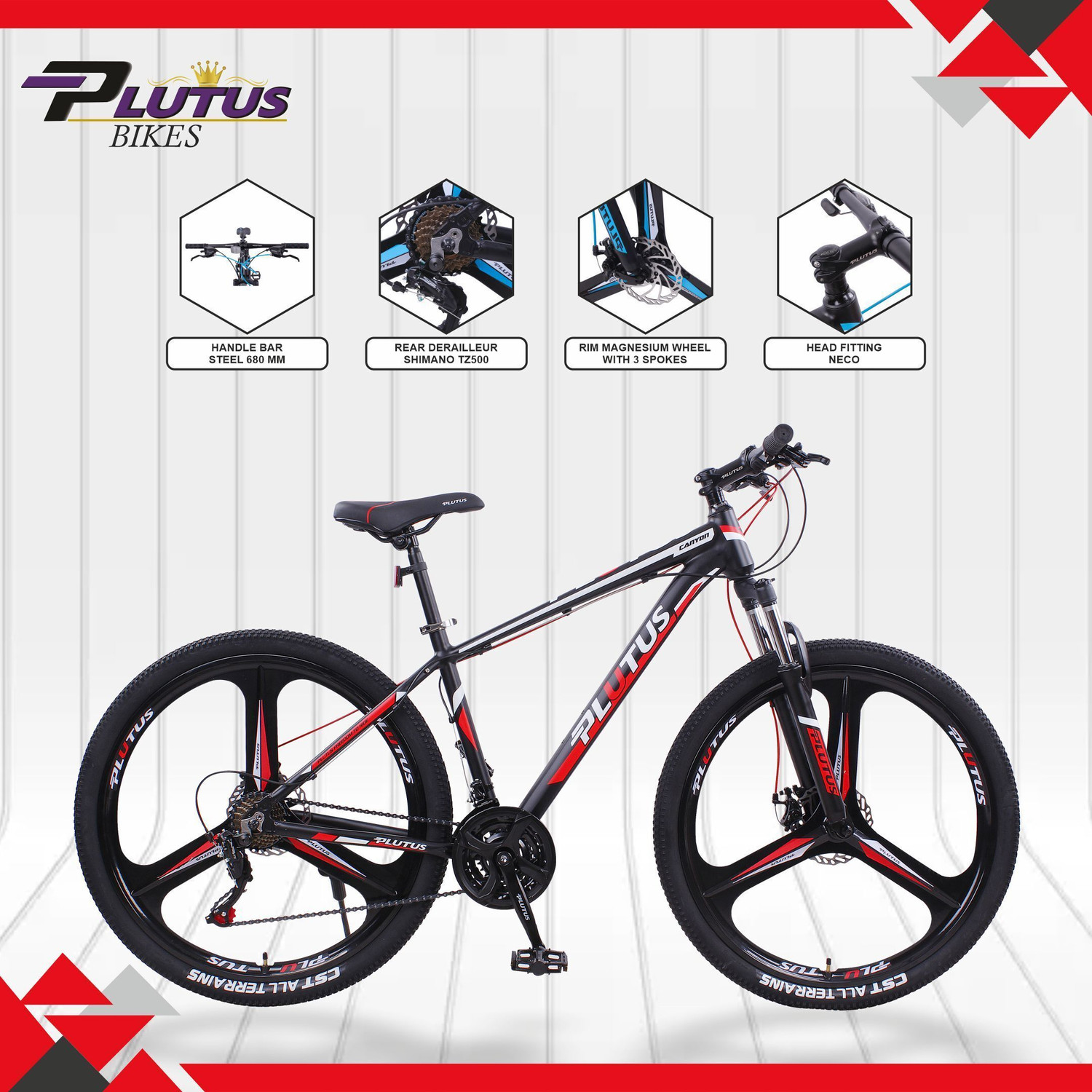 Image of PLUTUS Canyon Multispeed Magnesium Wheel with Alloy Frame Mountain Cycle 27.5 T (inch) Mountain Cycle