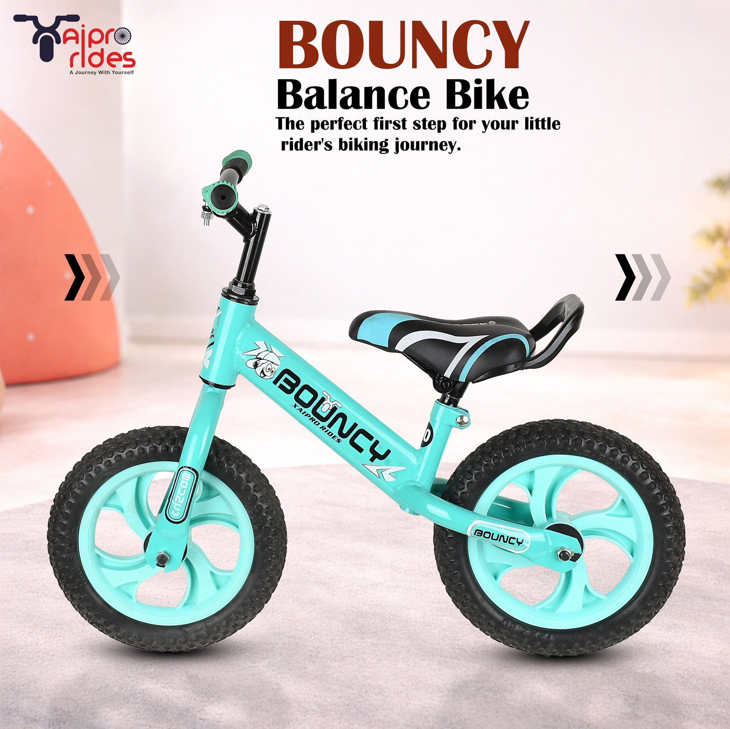 Image of Xaipro BALANCE BIKE SEAGREEN 2 TO 4 YEAR KIDS 12 T (inch) Balance Bike