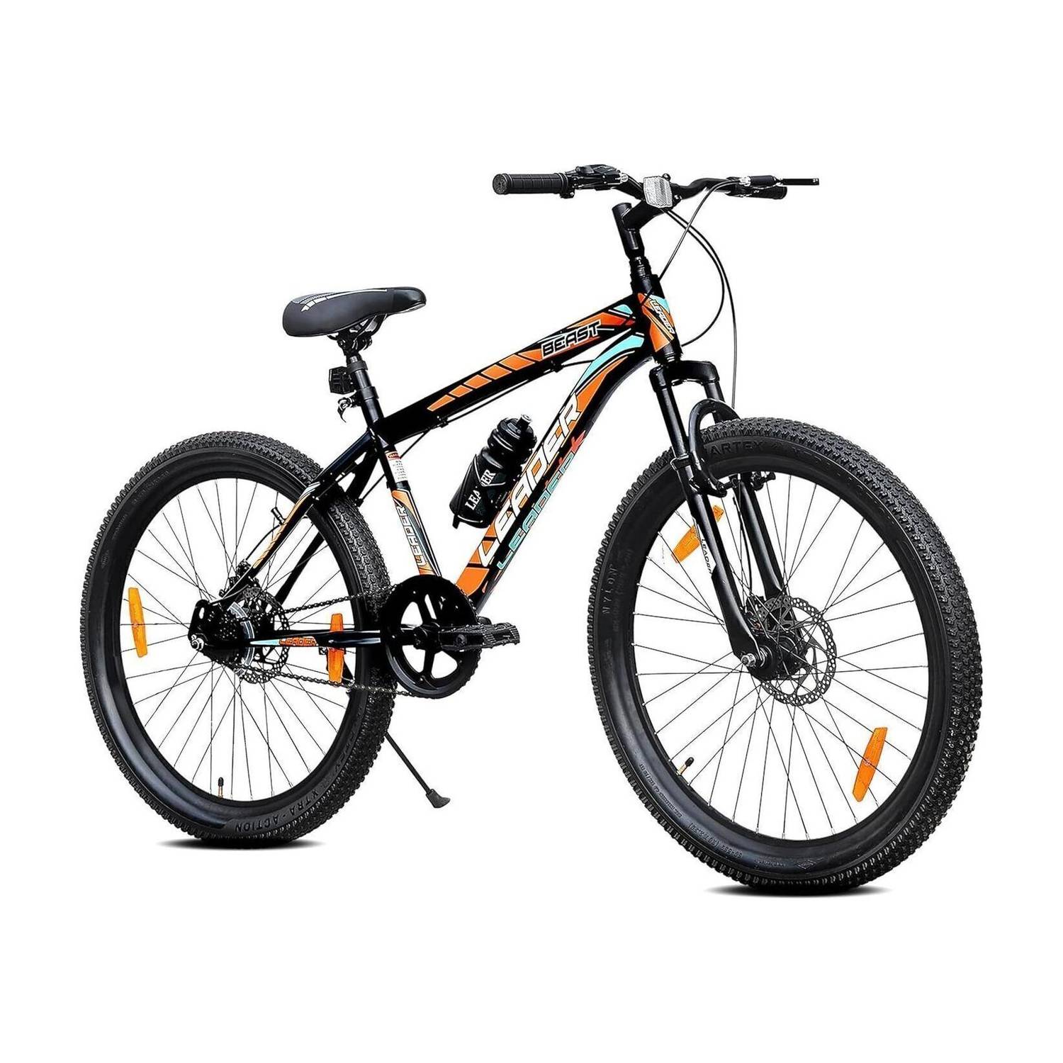 LEADER Beast 24T with Front and Disc Brake and Complete Accessories 24 T (inch) Mountain Cycle