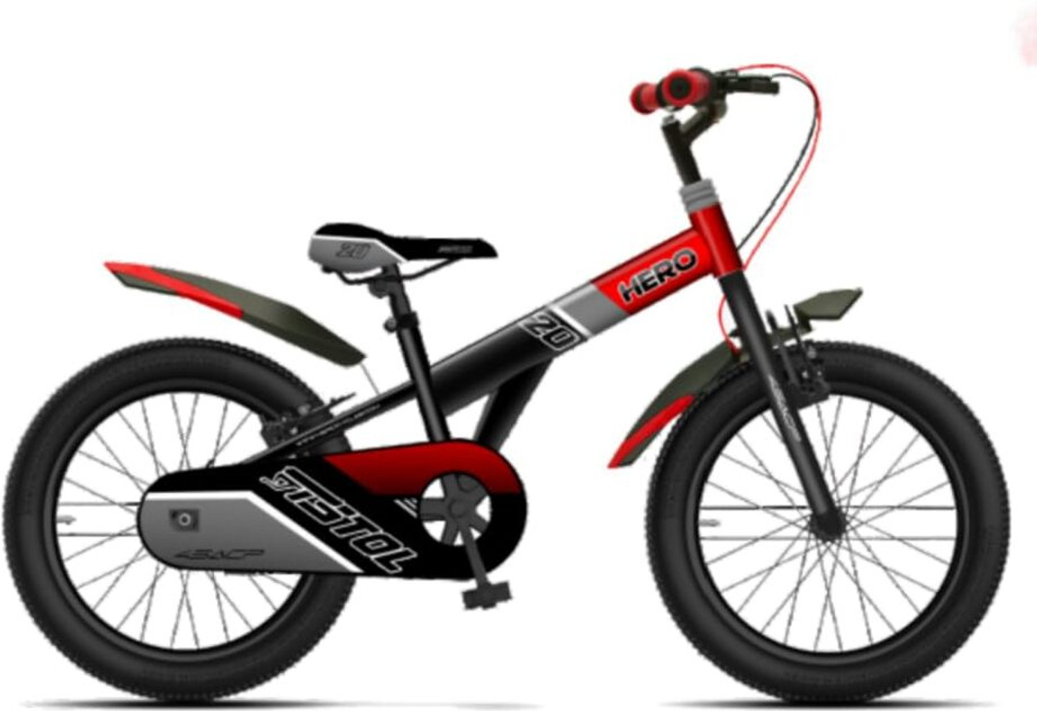 Image of HERO PISTOL-20T-BLACK 20 T (inch) BMX Cycle