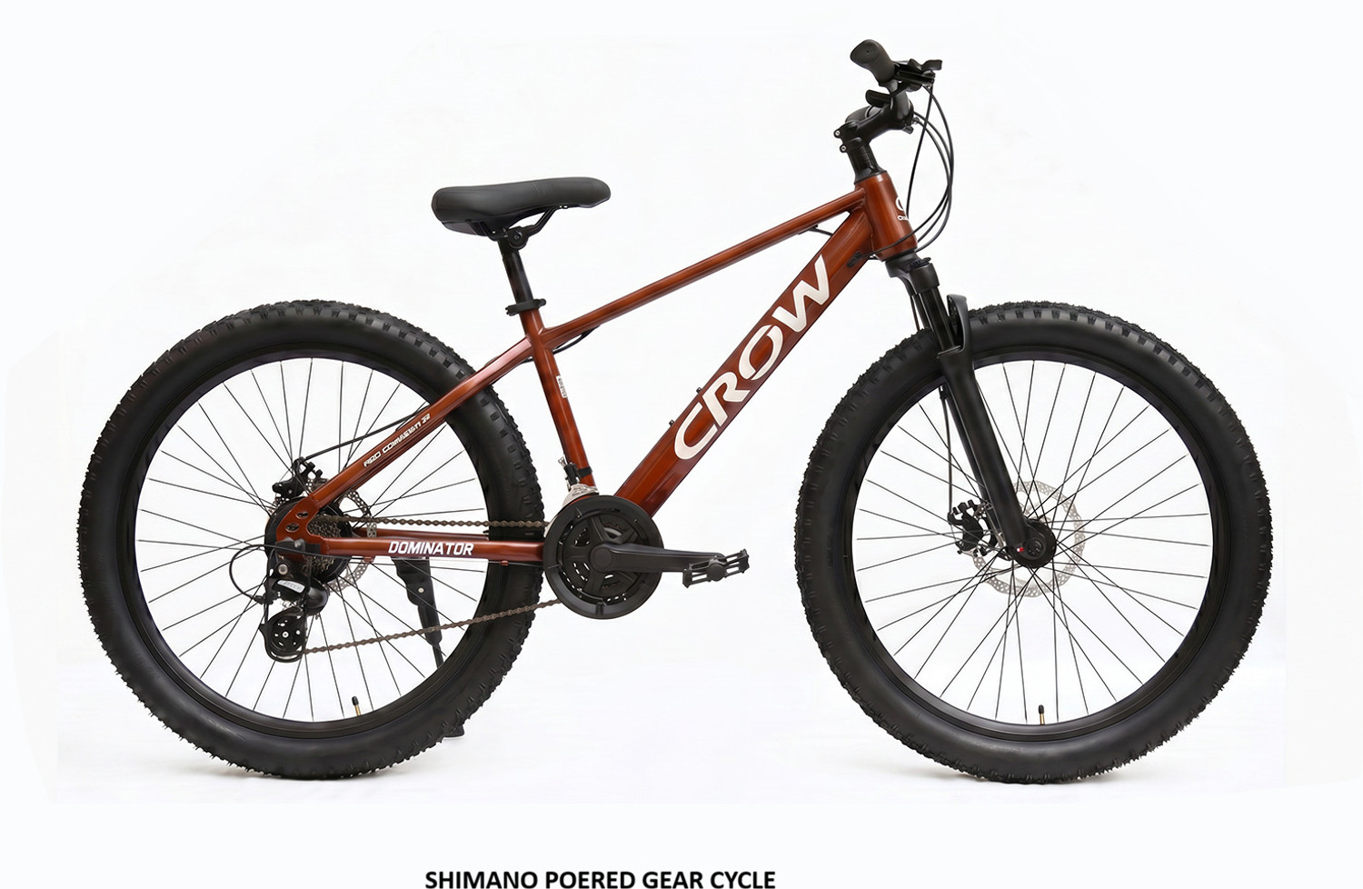 Image of Crow DOMINATOR 21 SPEED 26T MTB| DUAL DISC BRAKE| SUSPENSION FORK|SHIMANO GEARS| 26 T (inch) Mountain Cycle