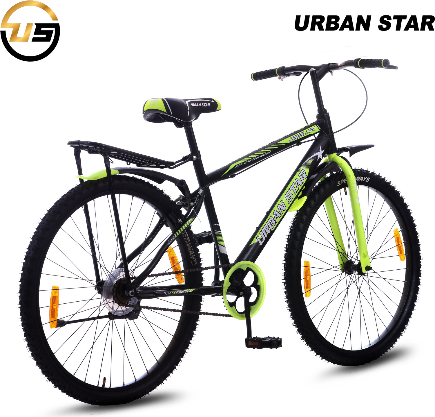 Image of Urban Star 26T IBC CYCLE | CITY BIKE | INBUILT CARRIER | PREMIUM QUALITY | SEMI ASSEMBLED | 26 T (inch) Road Cycle