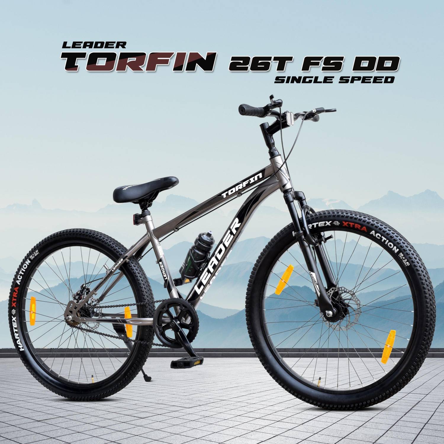 LEADER TORFIN MTB Cycle with Dual Disc Brake & Front Suspension 26 T (inch) Mountain Cycle