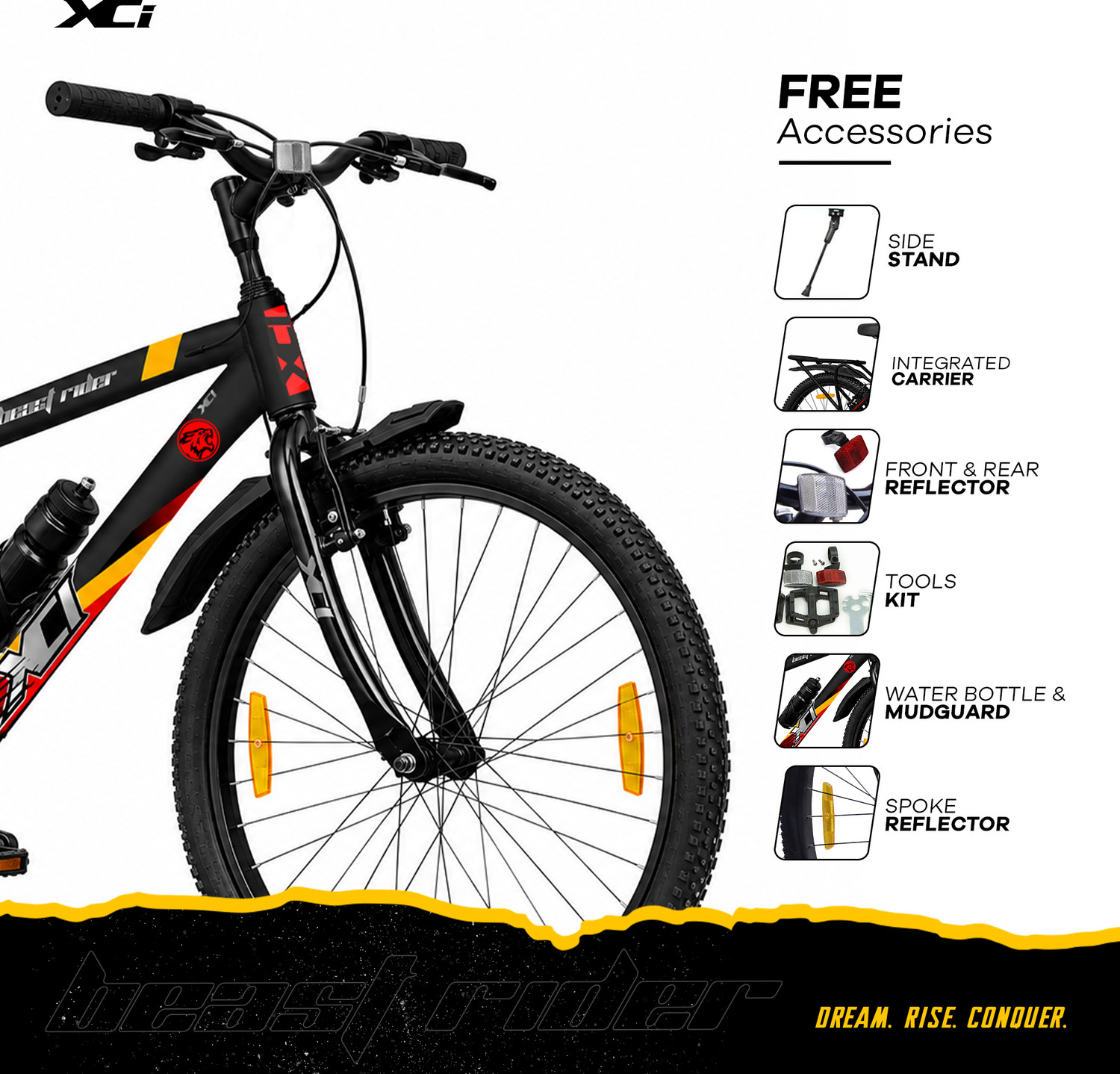 Image of XCi Beastrider 26T 7 Speed Gear Cycle for Adult with Rigid Fork 26 T (inch) Mountain Cycle