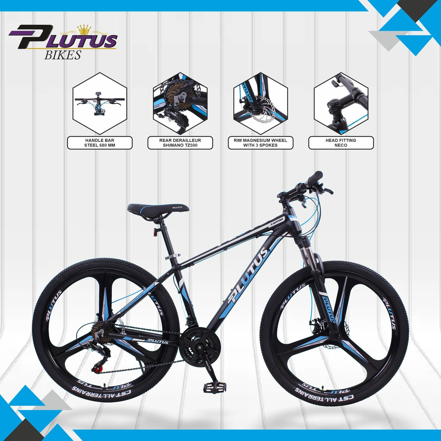 Image of PLUTUS Canyon Multispeed Magnesium Wheel with Alloy Frame Mountain Cycle 27.5 T (inch) Mountain Cycle